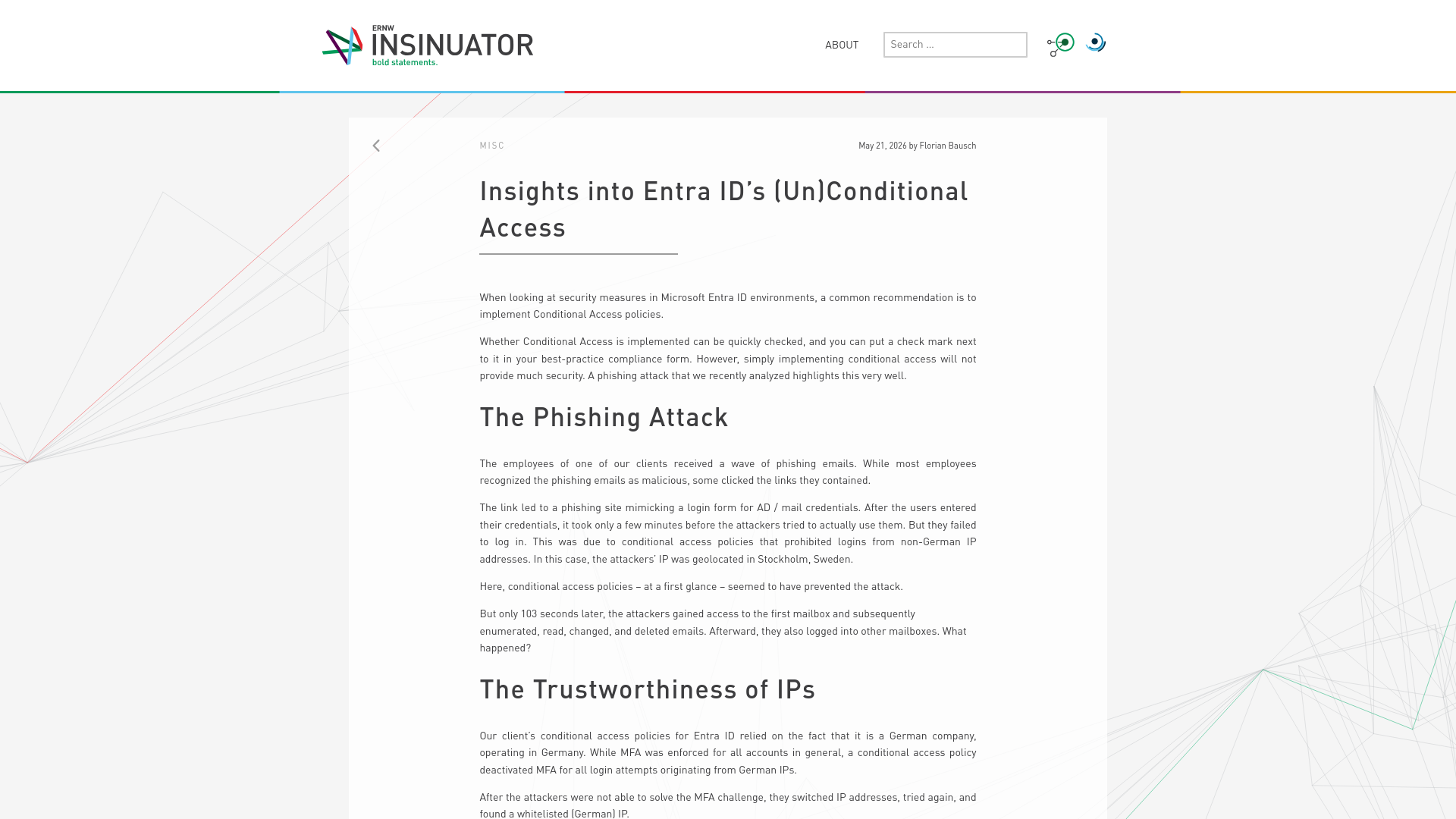 Insights into Entra ID’s (Un)Conditional Access – Insinuator.net