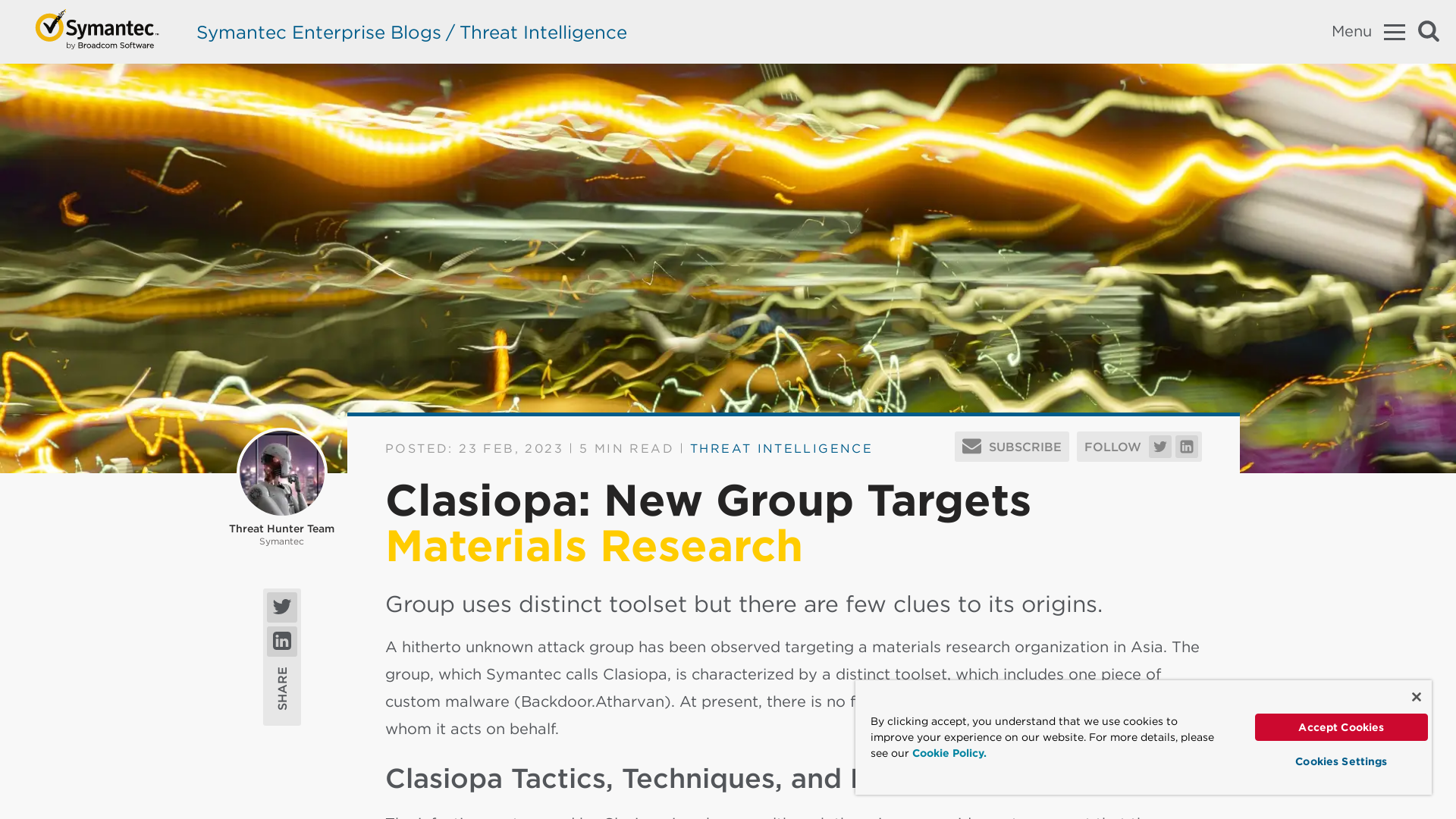 Clasiopa: New Group Targets Materials Research | Symantec Enterprise Blogs