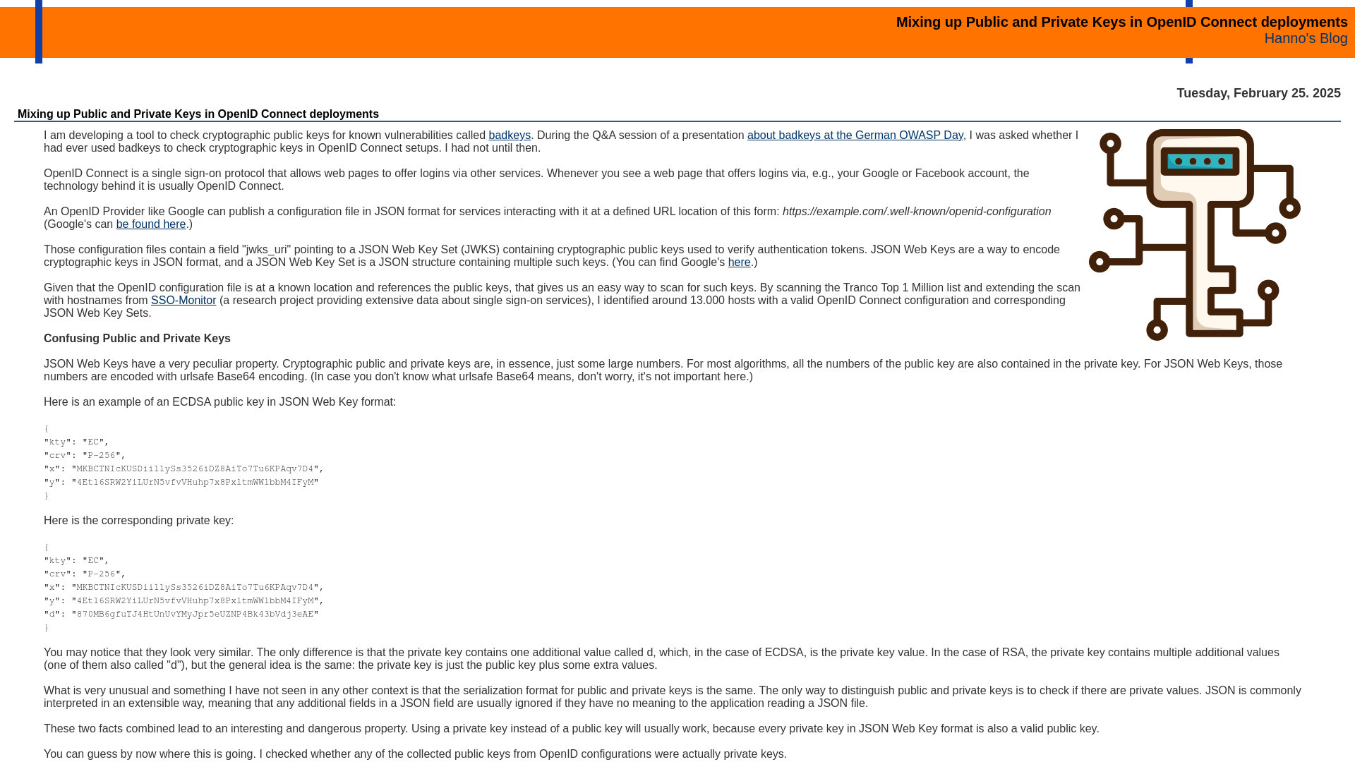 Mixing up Public and Private Keys in OpenID Connect deployments - Hanno's blog