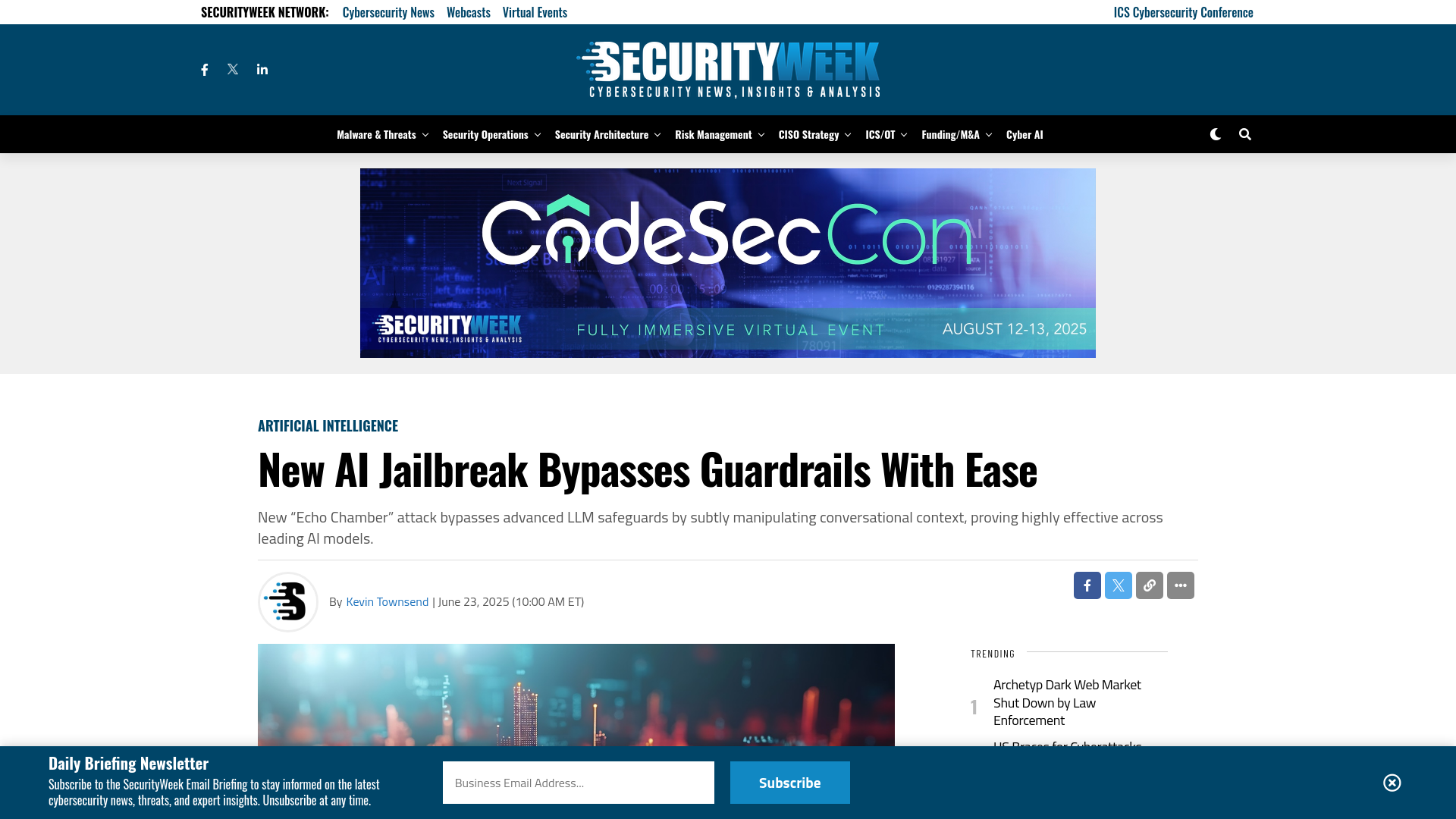 New AI Jailbreak Bypasses Guardrails With Ease - SecurityWeek