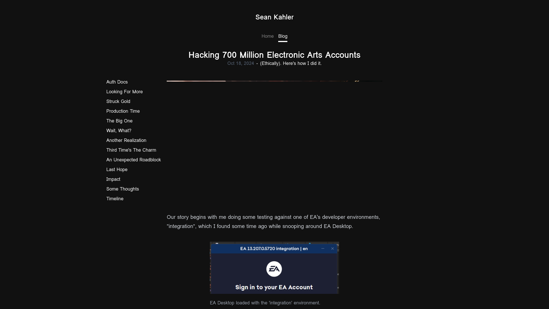 Hacking 700 Million Electronic Arts Accounts | Sean Kahler