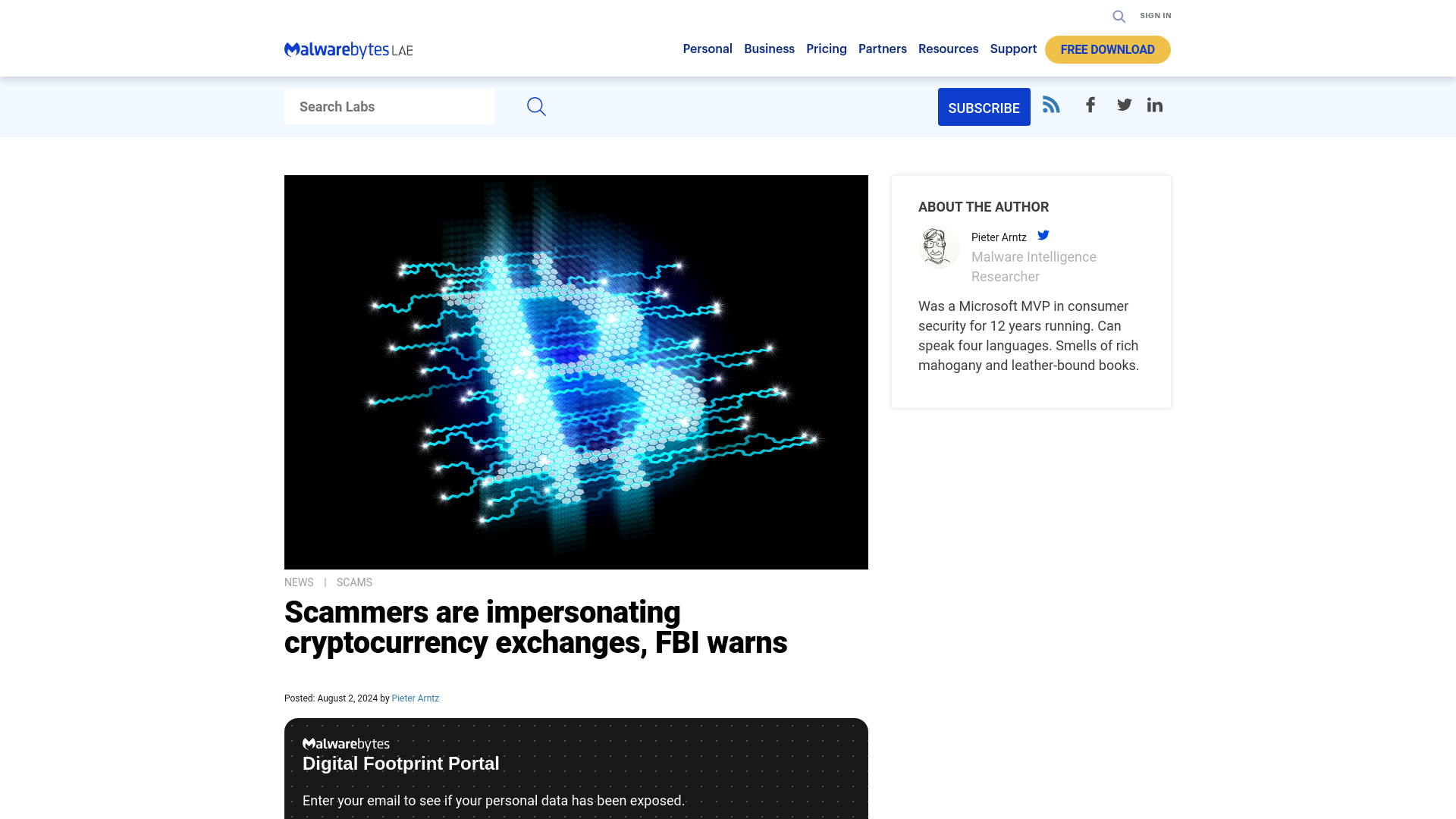 Scammers are impersonating cryptocurrency exchanges, FBI warns | Malwarebytes