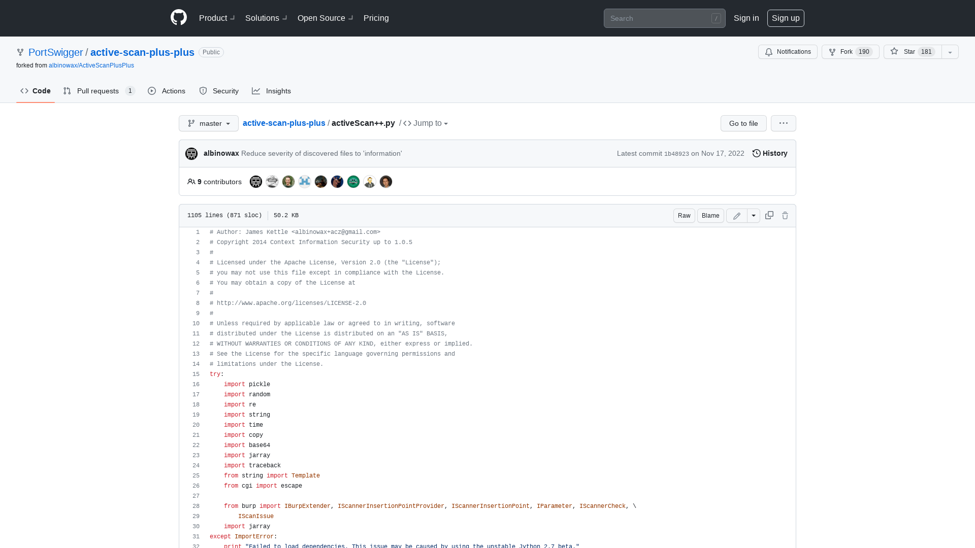 active-scan-plus-plus/activeScan++.py at master · PortSwigger/active-scan-plus-plus · GitHub