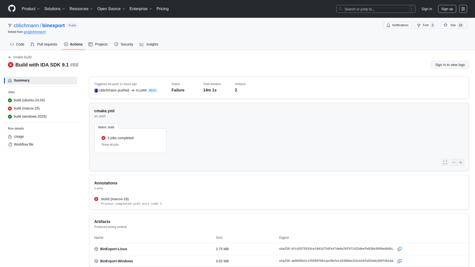 Build with IDA SDK 9.1 · cblichmann/binexport@411d99f · GitHub