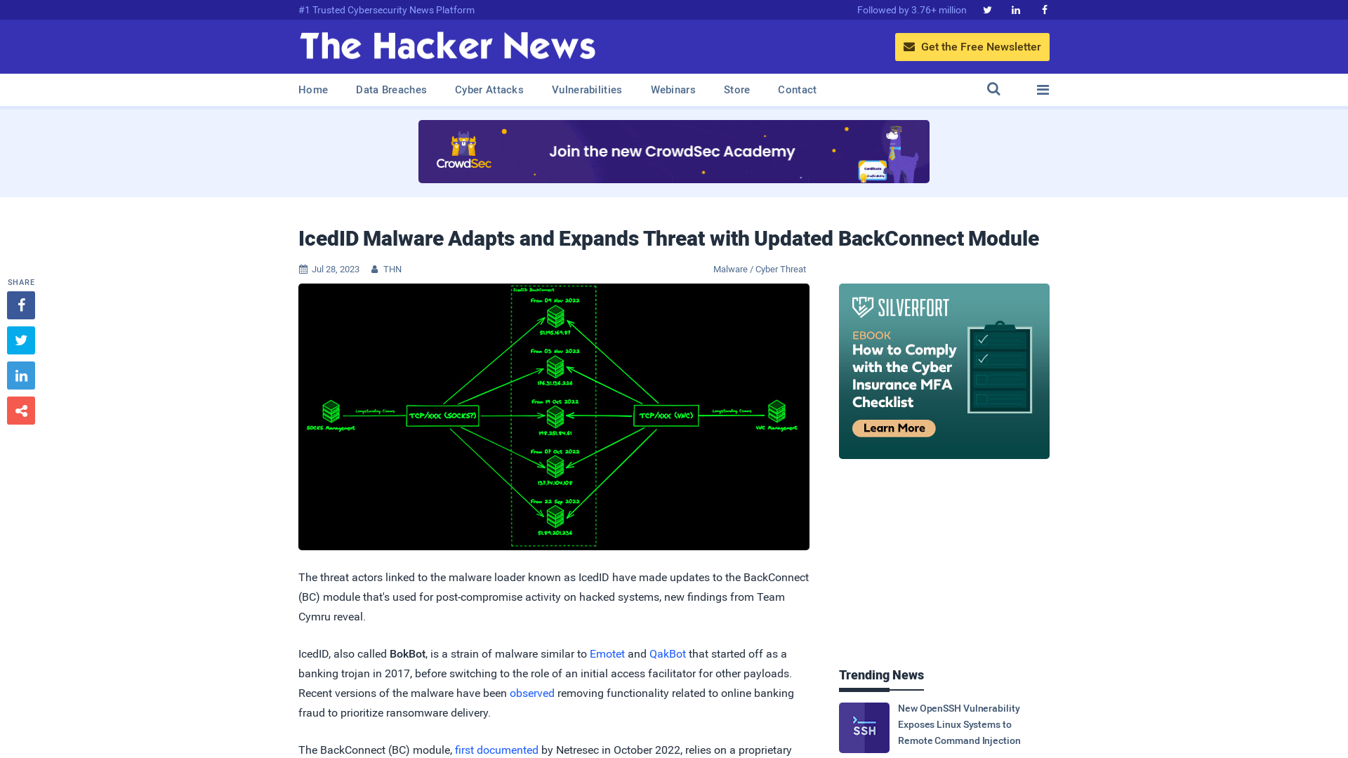 IcedID Malware Adapts and Expands Threat with Updated BackConnect Module