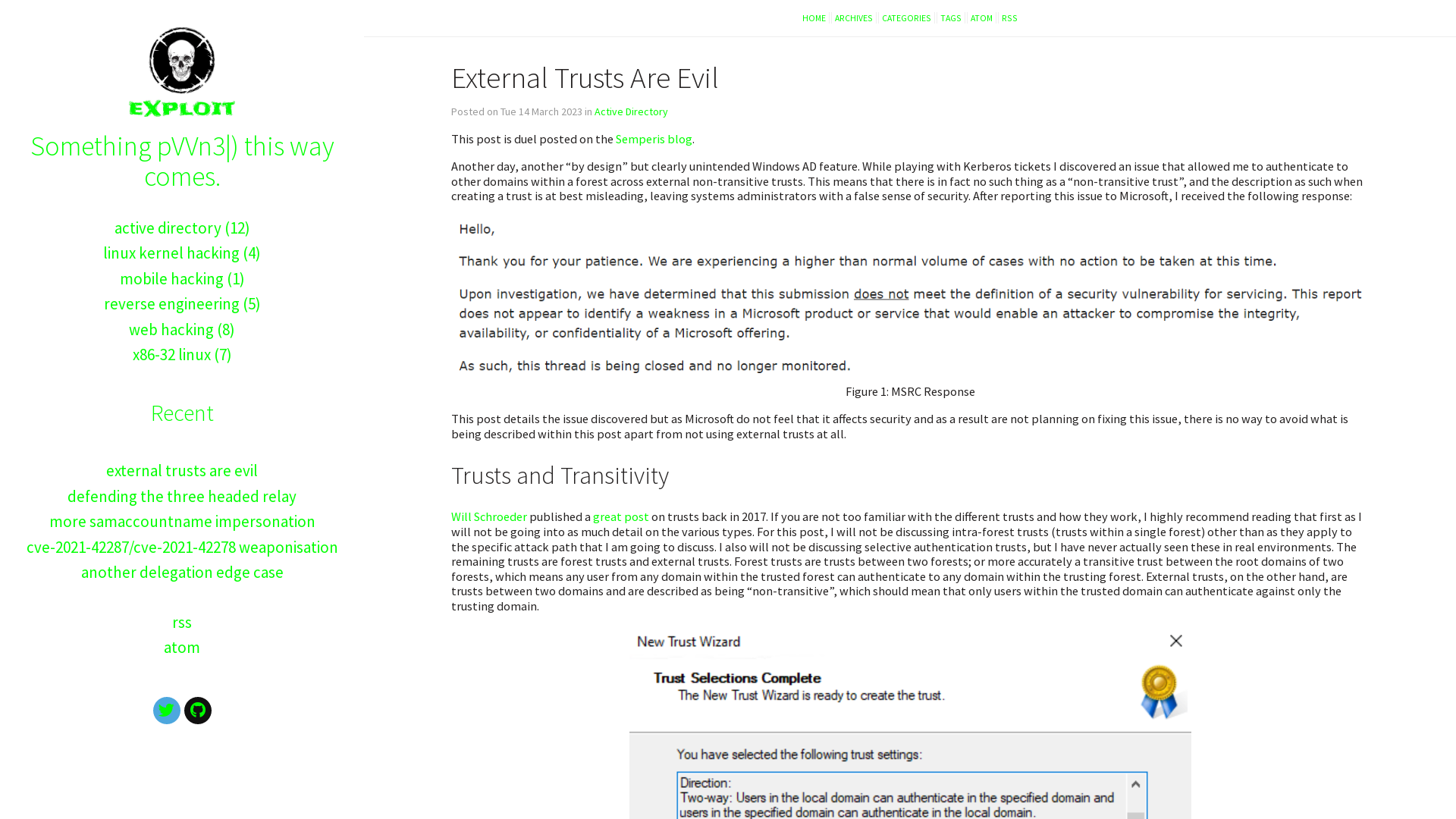 eXploit – External Trusts Are Evil