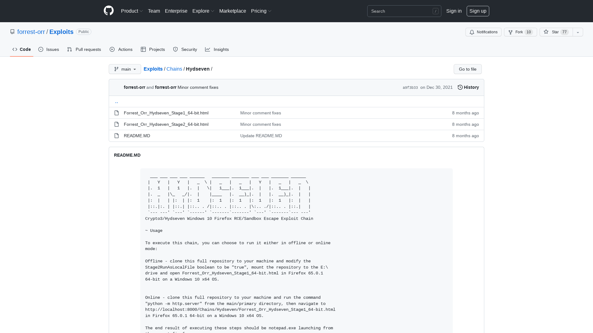 Exploits/Chains/Hydseven at main · forrest-orr/Exploits · GitHub