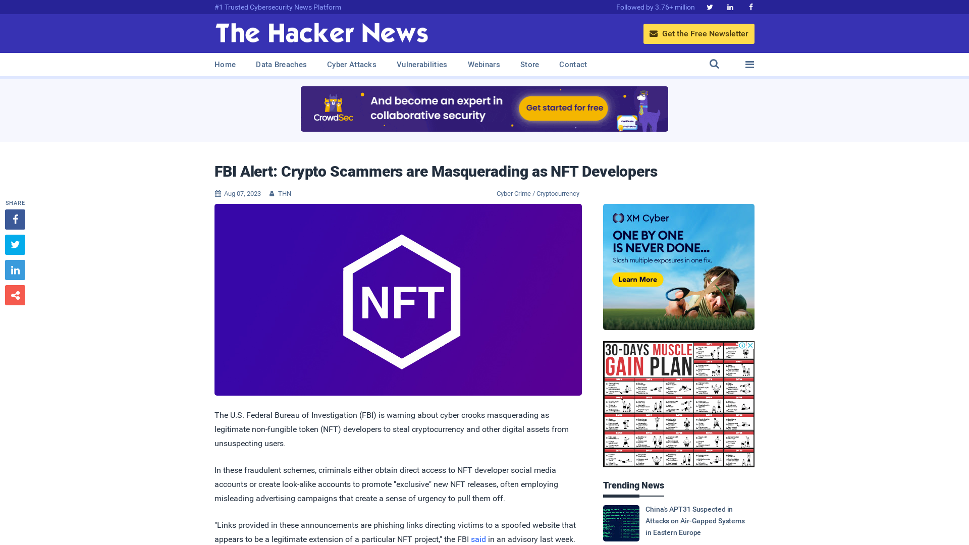 FBI Alert: Crypto Scammers are Masquerading as NFT Developers