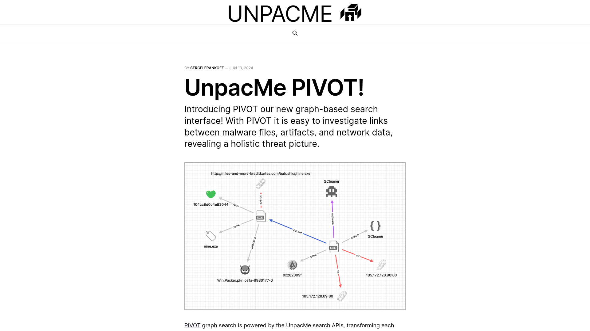 UnpacMe PIVOT!