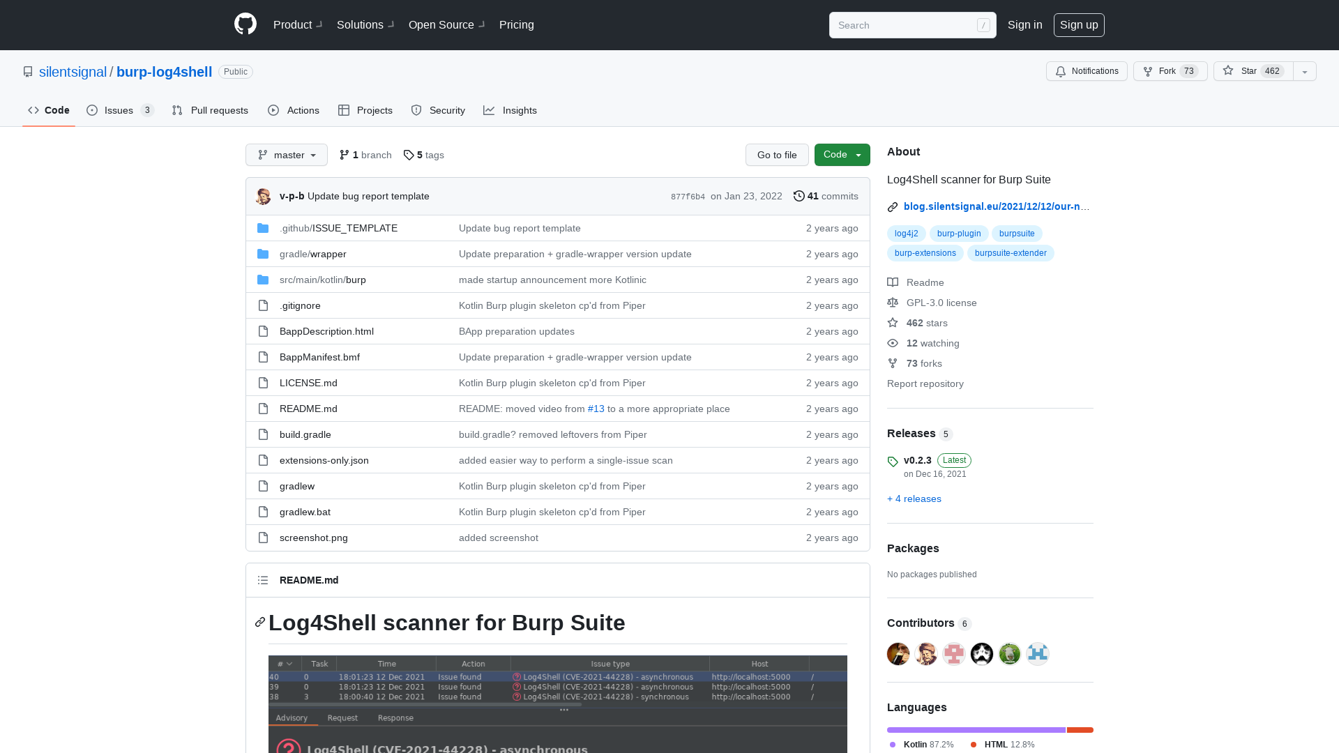 GitHub - silentsignal/burp-log4shell: Log4Shell scanner for Burp Suite
