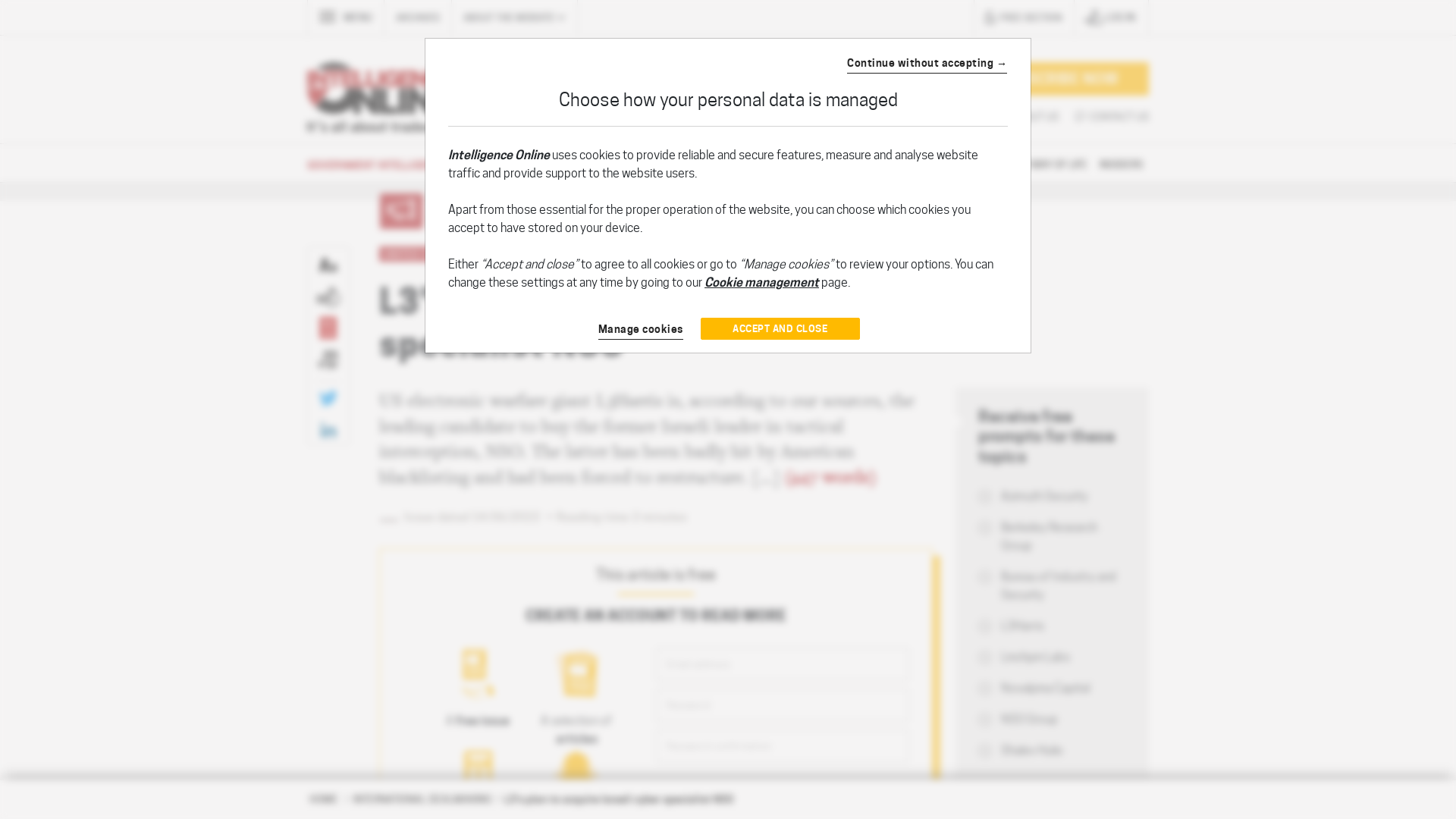 UNITED STATES/ISRAEL : L3's plan to acquire Israeli cyber specialist NSO - 14/06/2022 - Intelligence Online