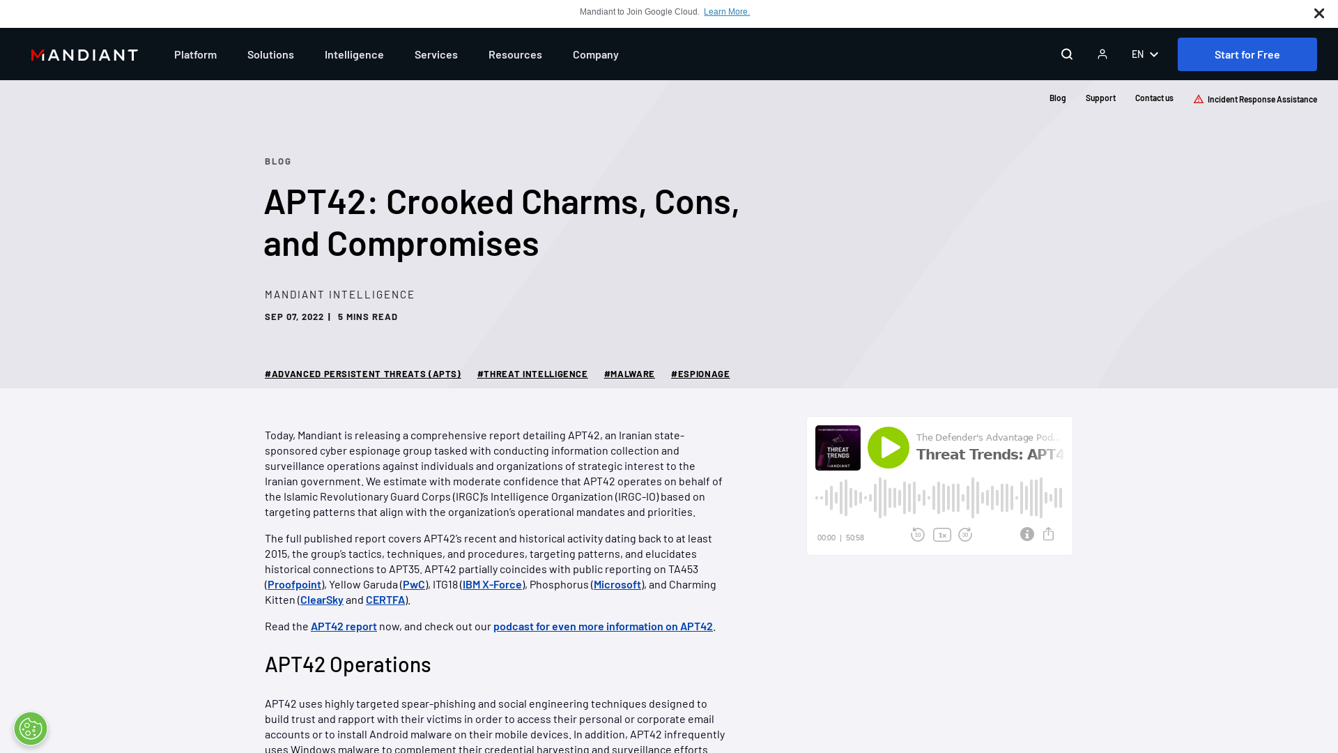 APT42: Crooked Charms, Cons, and Compromises | Mandiant