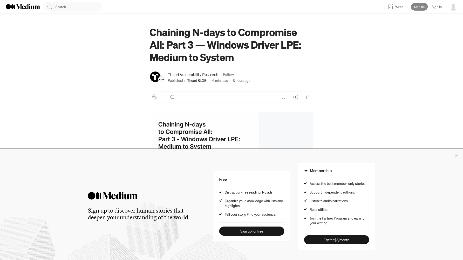 Chaining N-days to Compromise All: Part 3 — Windows Driver LPE: Medium to System | by Theori Vulnerability Research | Apr, 2024 | Theori BLOG