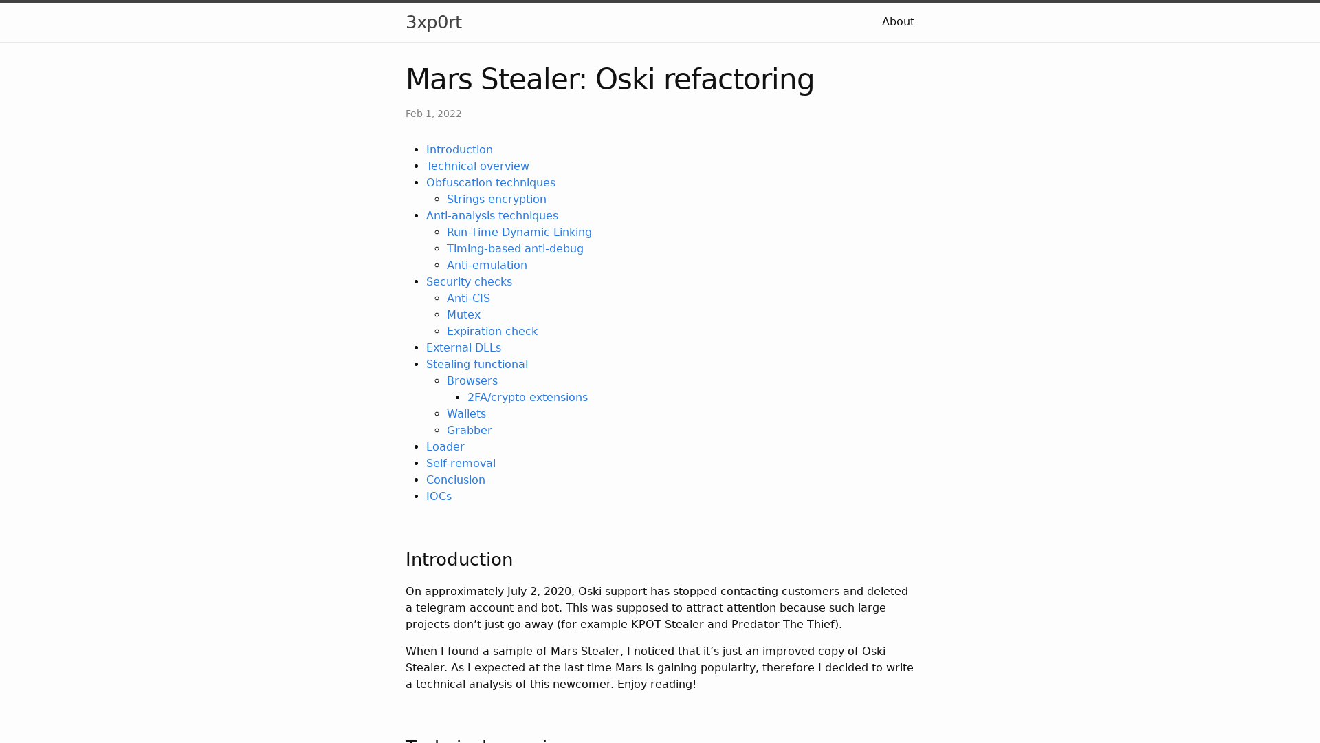 Mars Stealer: Oski refactoring | 3xp0rt