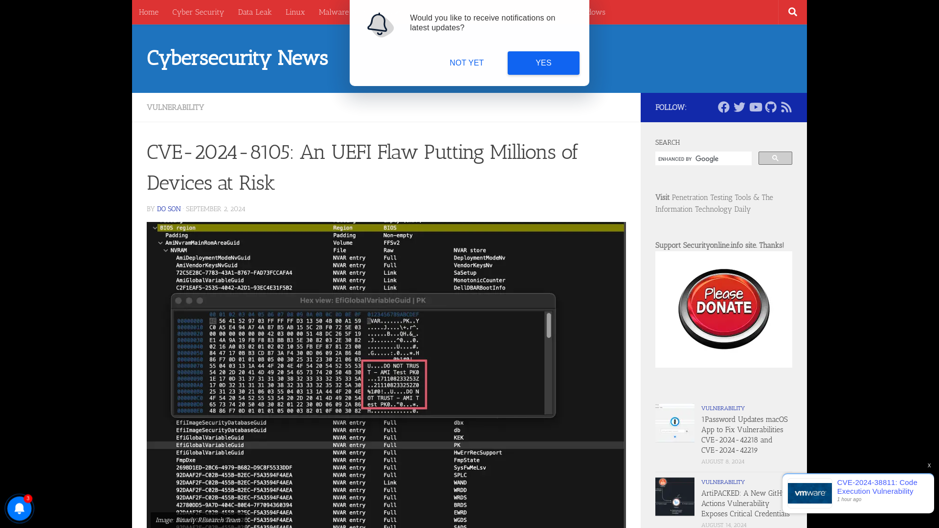 CVE-2024-8105: An UEFI Flaw Putting Millions of Devices at Risk