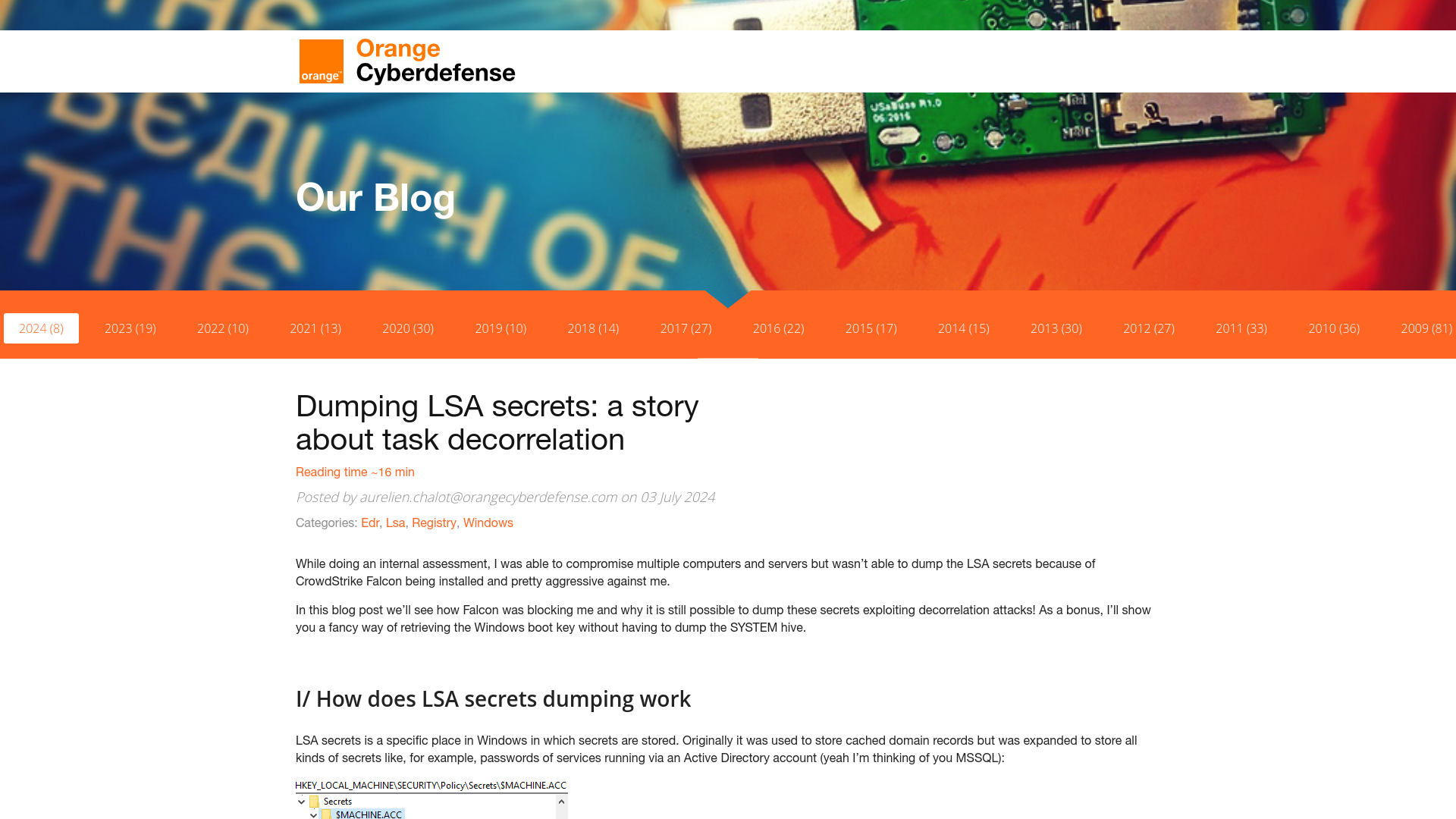 SensePost | Dumping lsa secrets: a story about task decorrelation