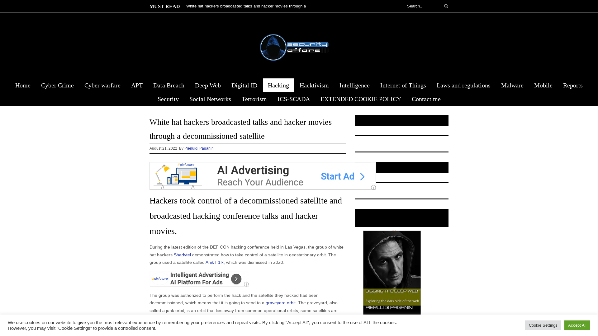 White hat hackers broadcasted talks and hacker movies through a decommissioned satelliteSecurity Affairs