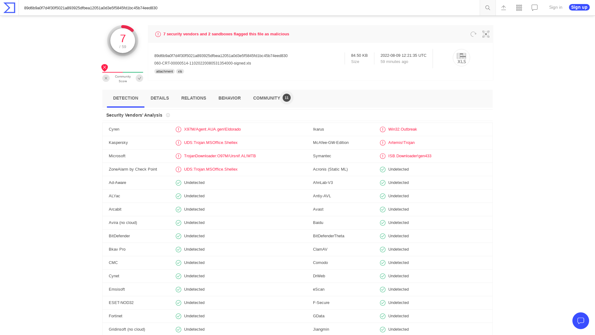 VirusTotal - File - 89d6b9a0f7d4f30f5021a893925dfbea12051a0d3e5f5845fd1bc45b74eed830