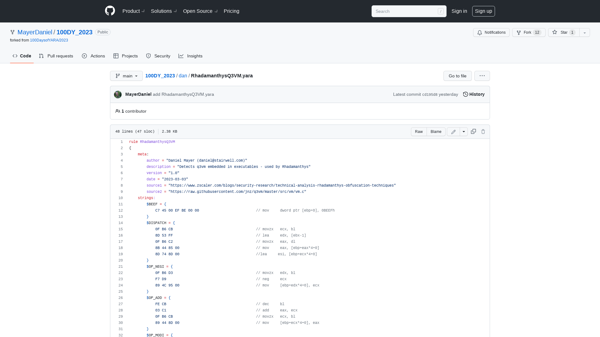 100DY_2023/RhadamanthysQ3VM.yara at main · MayerDaniel/100DY_2023 · GitHub