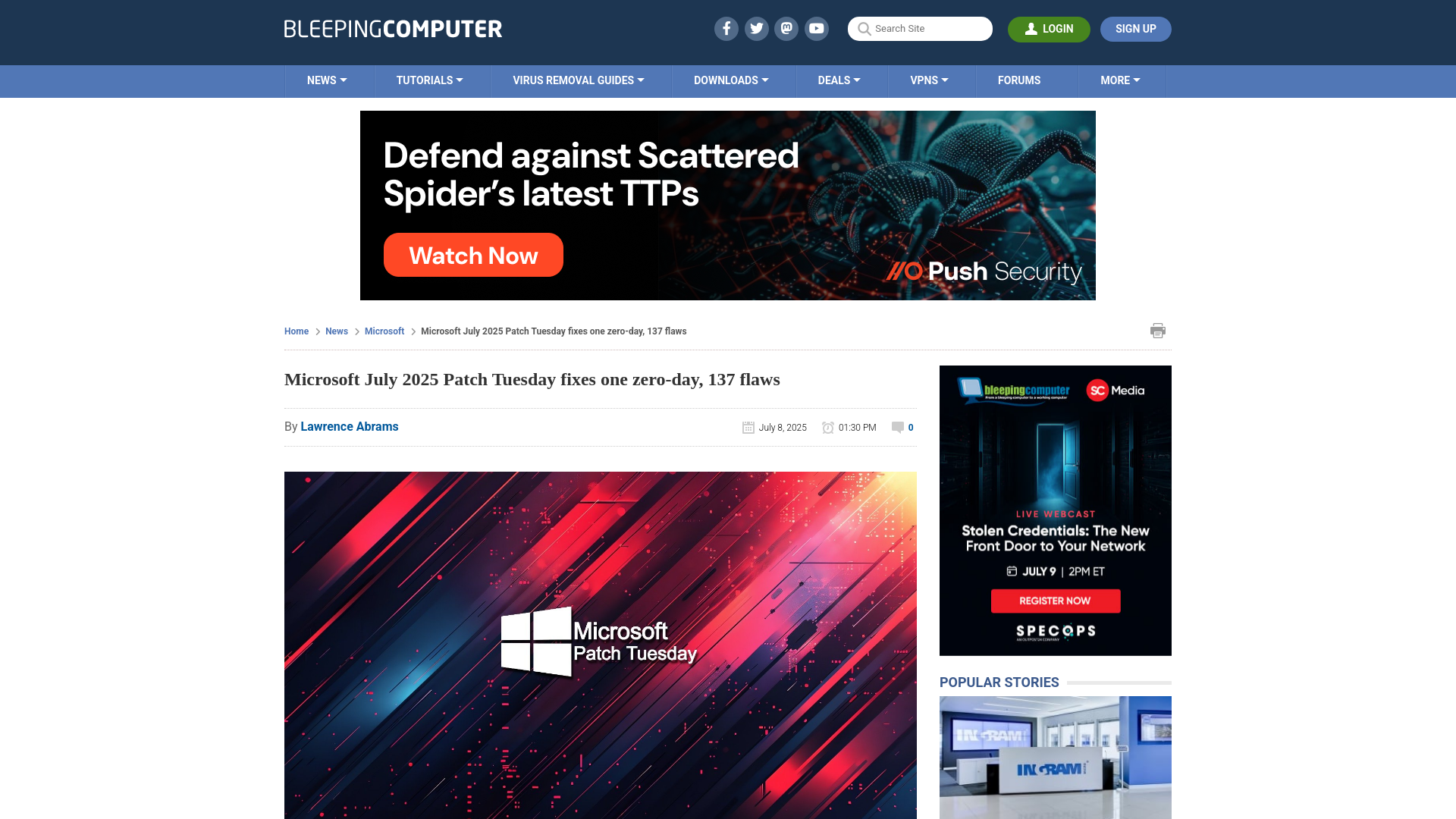 Microsoft July 2025 Patch Tuesday fixes one zero-day, 137 flaws