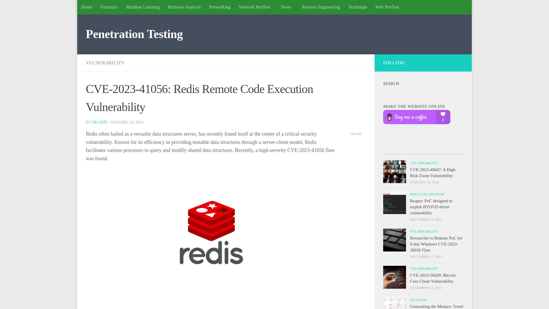 CVE-2023-41056: Redis Remote Code Execution Vulnerability