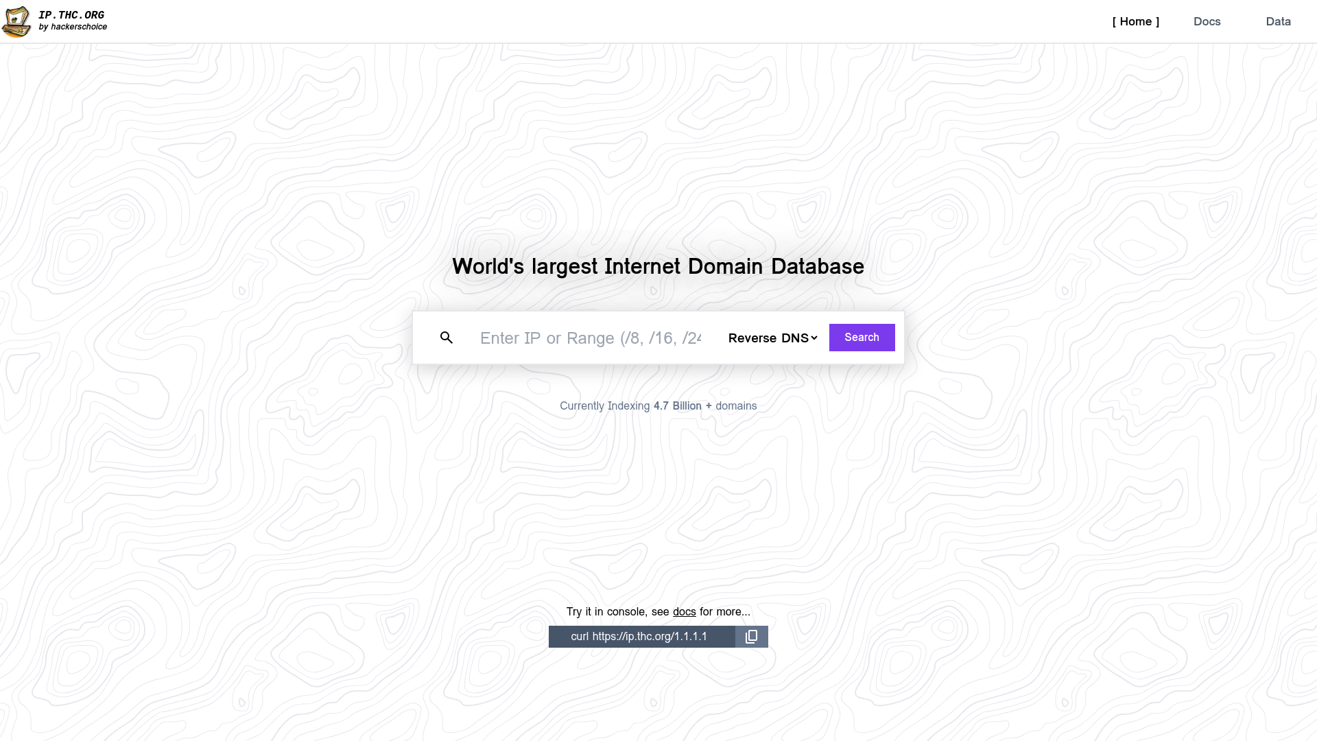 IP.THC.ORG - Reverse-DNS, Subdomain and CNAME Lookups