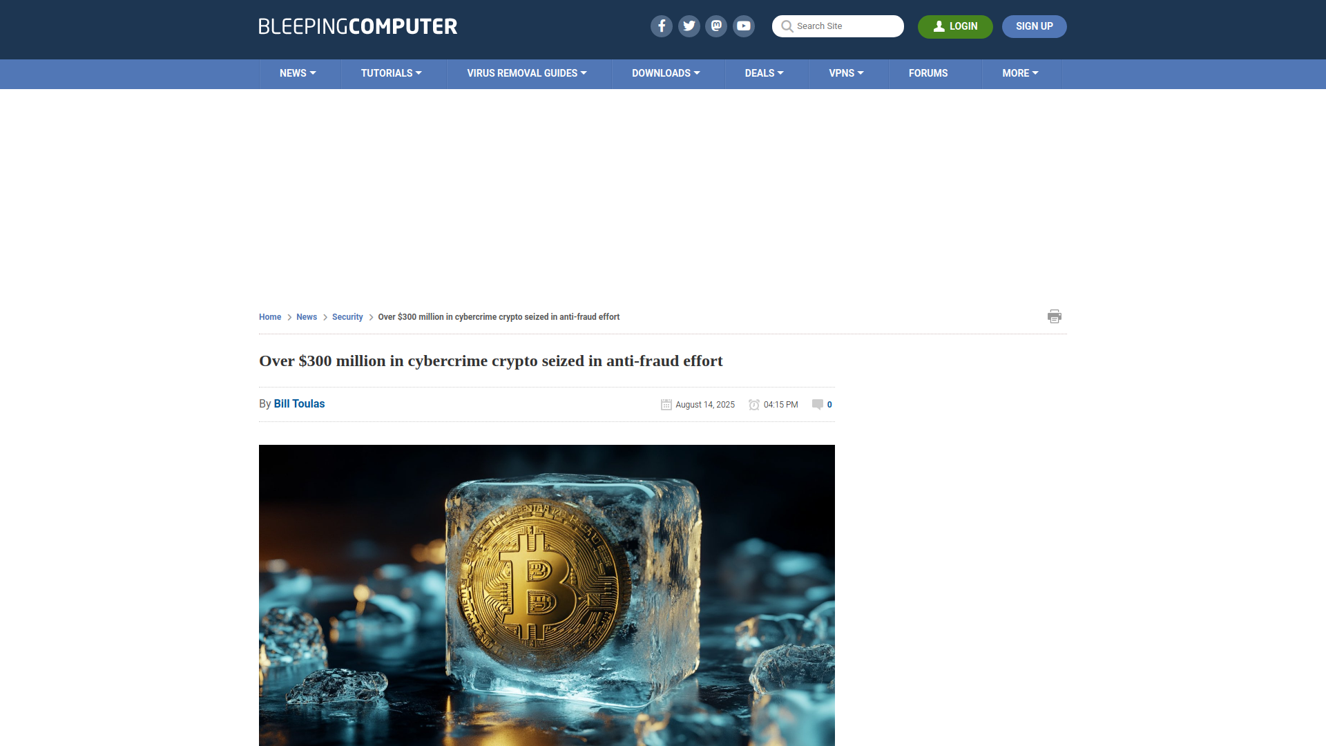Over $300 million in cybercrime crypto seized in anti-fraud effort