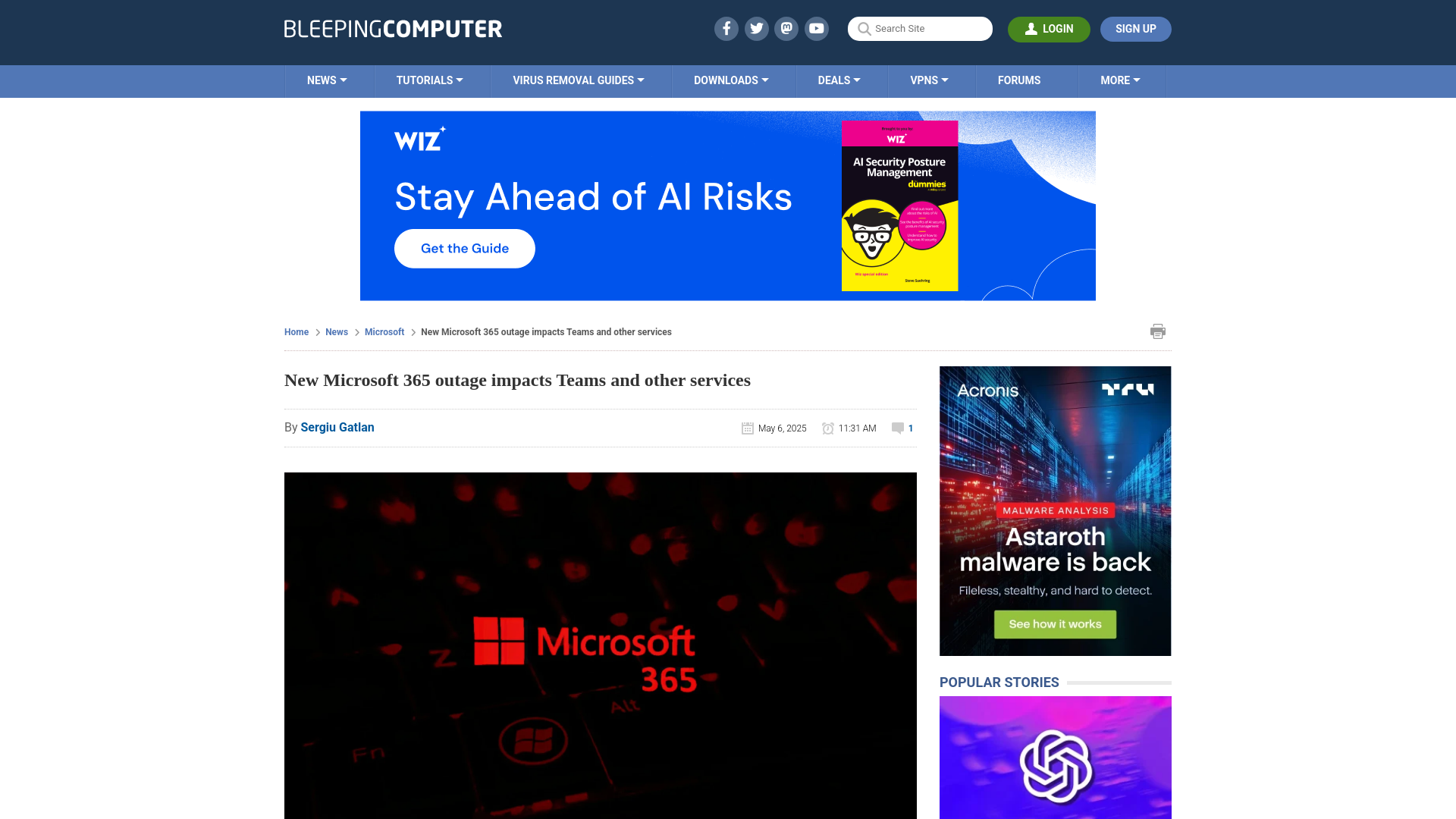 New Microsoft 365 outage impacts Teams and other services