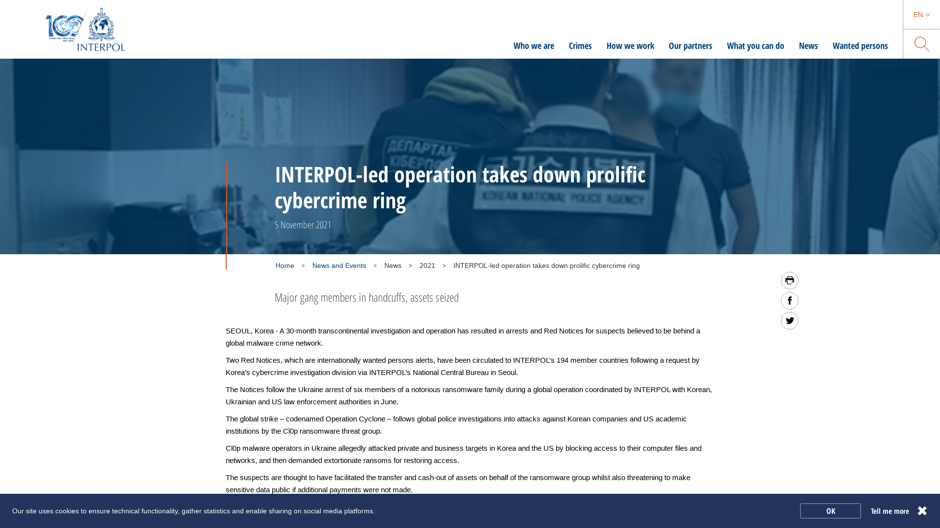 INTERPOL-led operation takes down prolific cybercrime ring