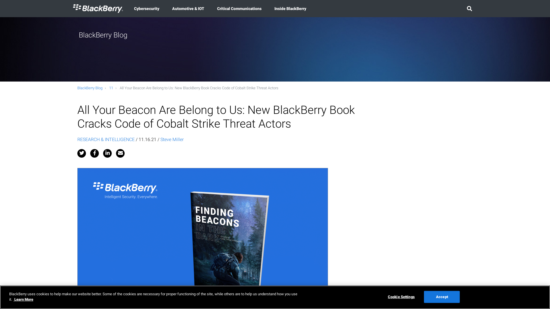 All Your Beacon Are Belong to Us: New BlackBerry Book Cracks Code of Cobalt Strike Threat Actors