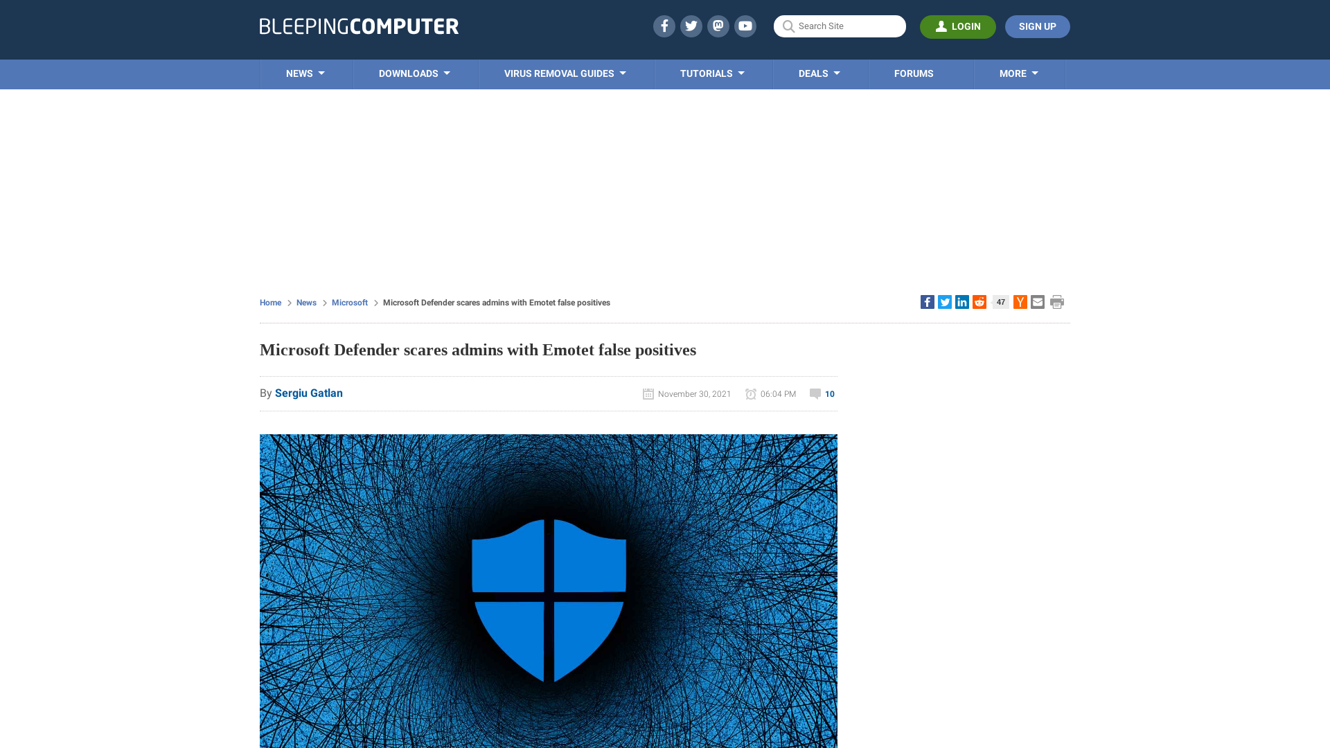 Microsoft Defender scares admins with Emotet false positives