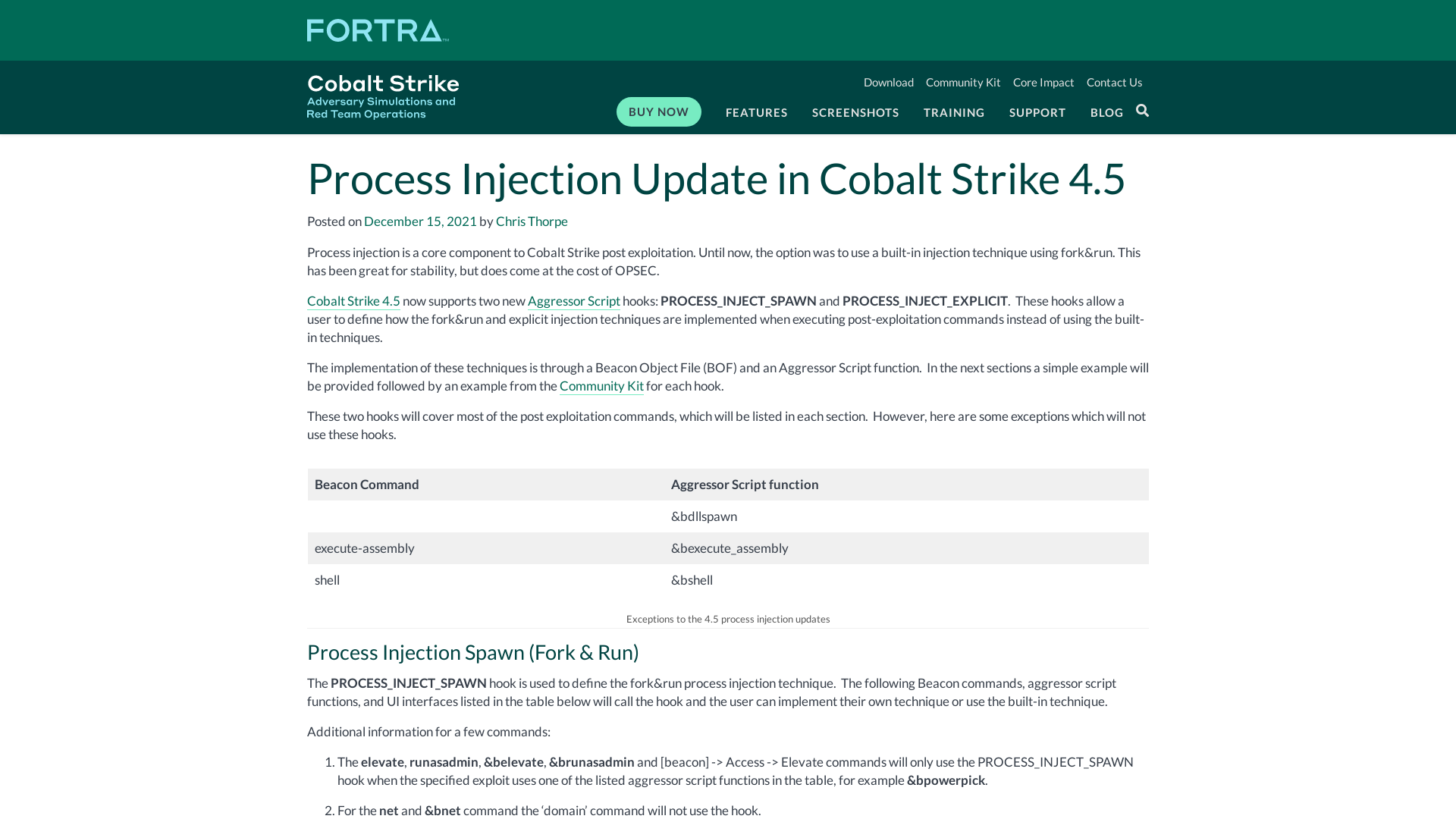 Process Injection Update in Cobalt Strike 4.5 | Cobalt Strike