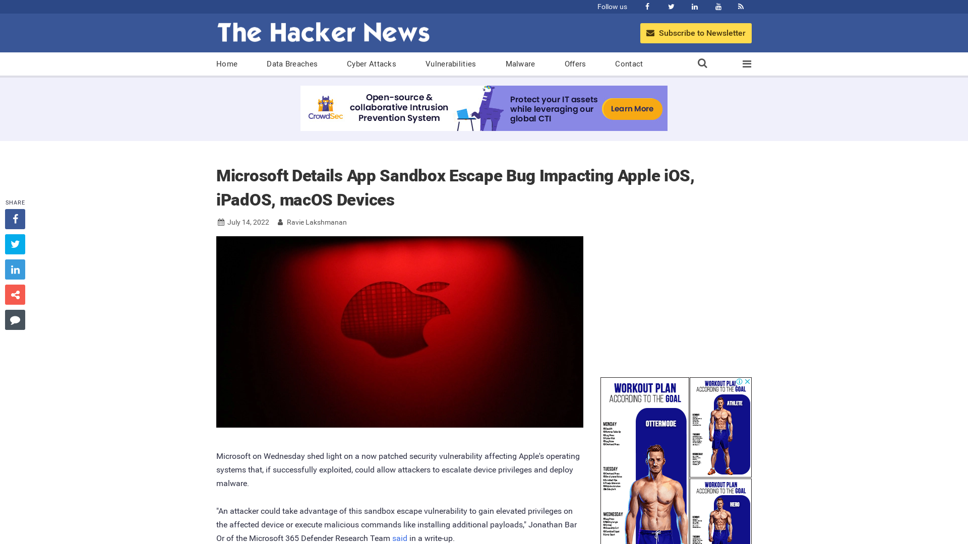 Microsoft Details App Sandbox Escape Bug Impacting Apple iOS, iPadOS, macOS Devices