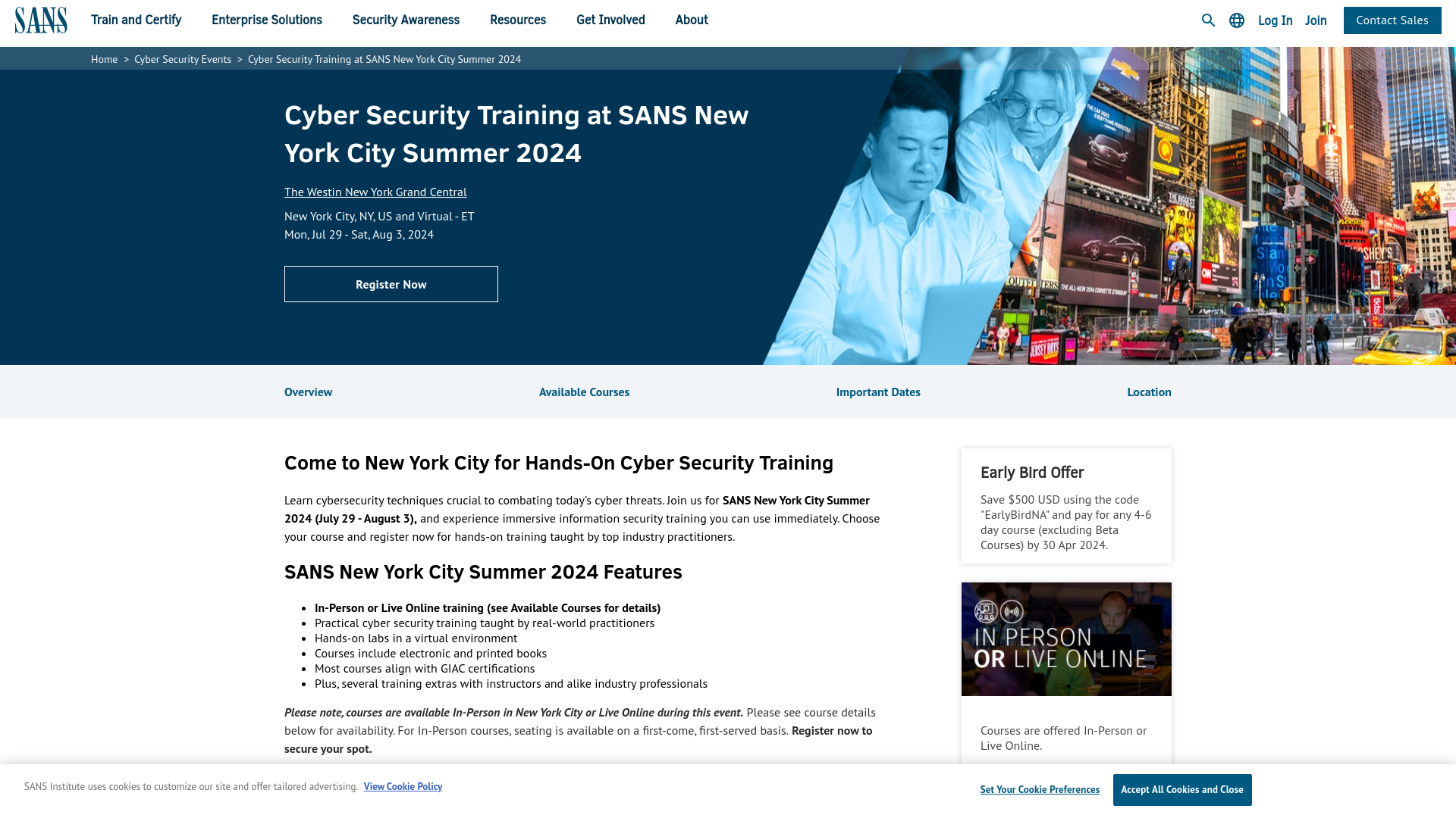 SANS New York City Summer 2024 | Cyber Security Training