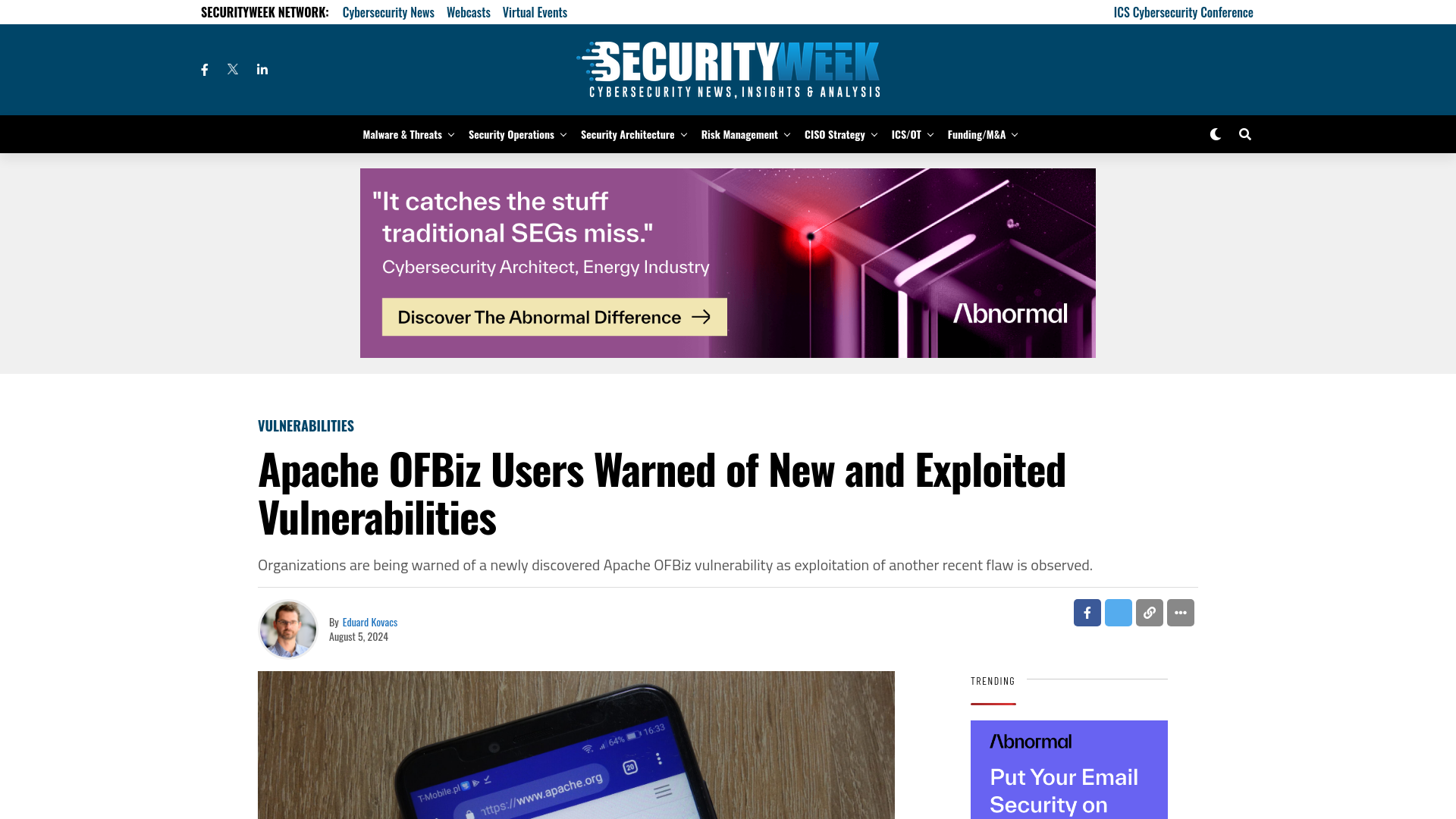 Apache OFBiz Users Warned of New and Exploited Vulnerabilities - SecurityWeek