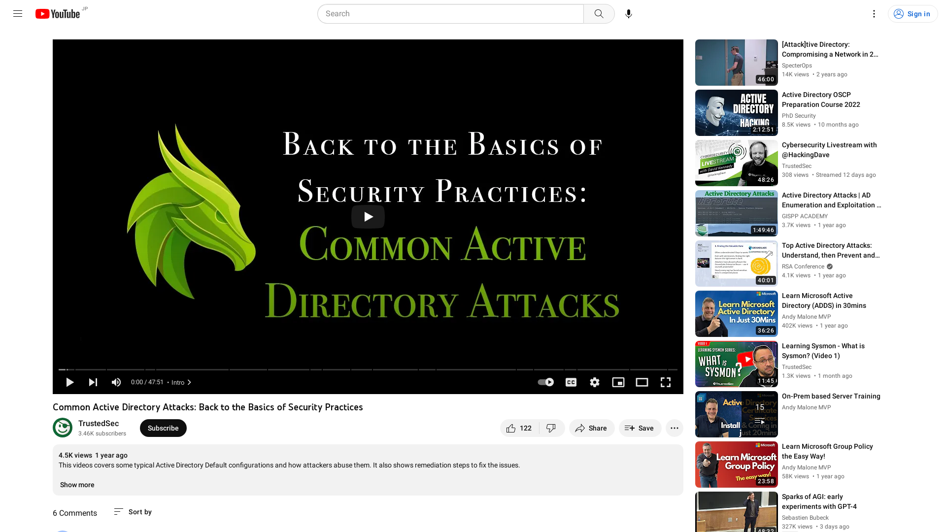 Common Active Directory Attacks: Back to the Basics of Security Practices - YouTube
