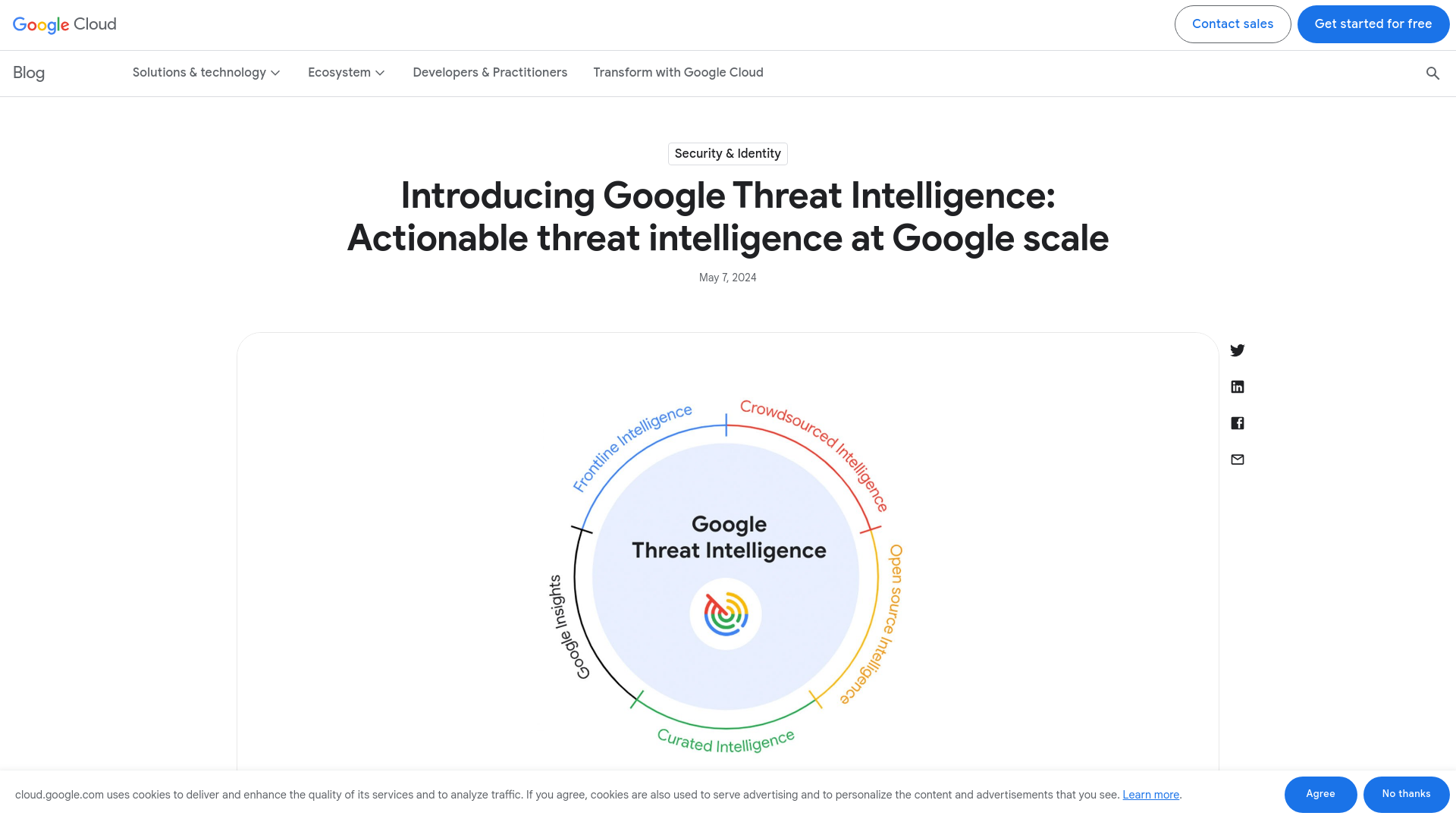 Introducing Google Threat Intelligence: Actionable threat intelligence at Google scale | Google Cloud Blog