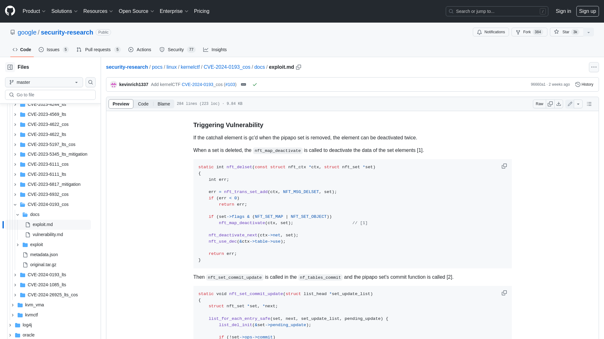 security-research/pocs/linux/kernelctf/CVE-2024-0193_cos/docs/exploit.md at master · google/security-research · GitHub