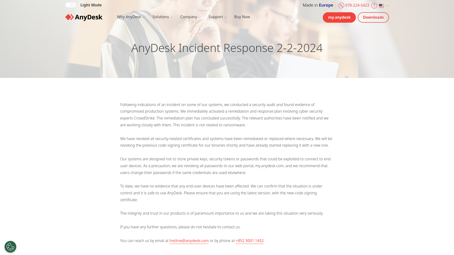 AnyDesk Incident Response 2-2-2024