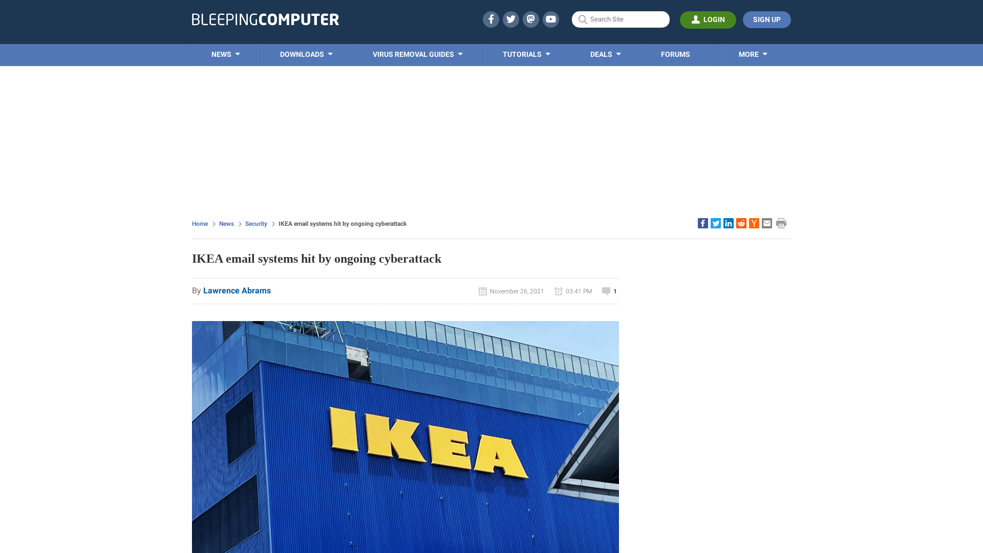 IKEA email systems hit by ongoing cyberattack