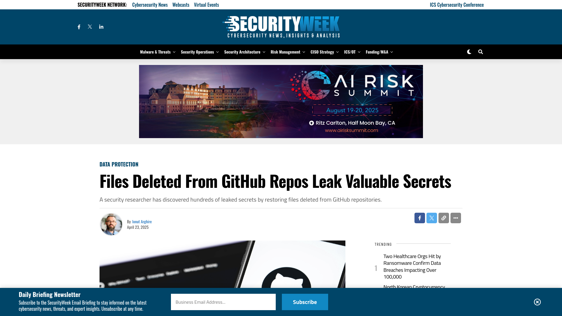 Files Deleted From GitHub Repos Leak Valuable Secrets - SecurityWeek