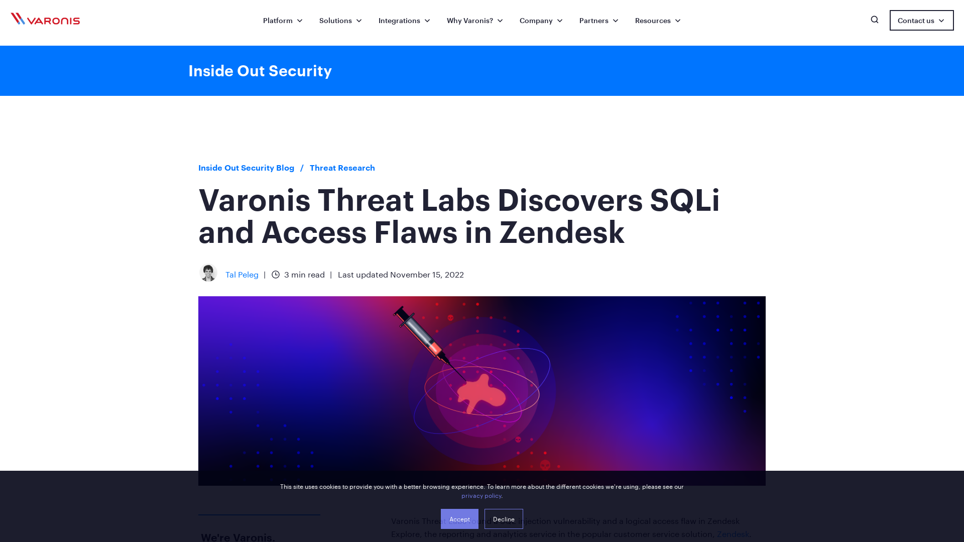 Varonis Threat Labs Discovers SQLi and Access Flaws in Zendesk