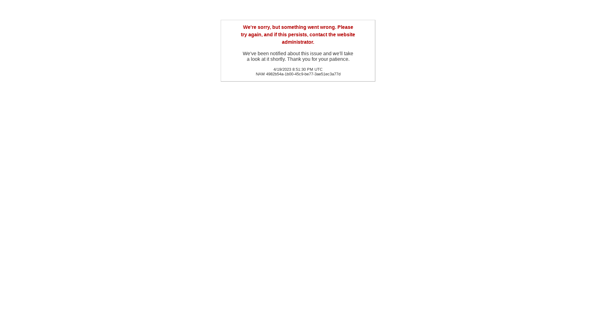 We're sorry, but something went wrong (500)