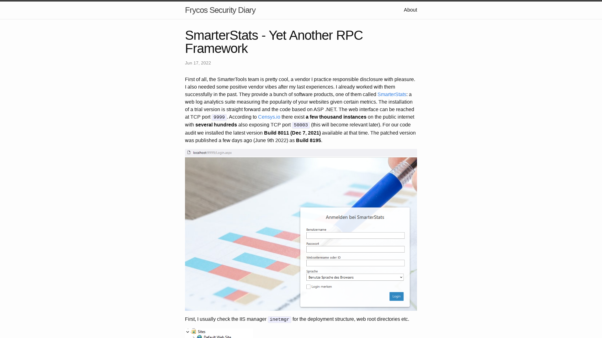 SmarterStats - Yet Another RPC Framework | Frycos Security Diary