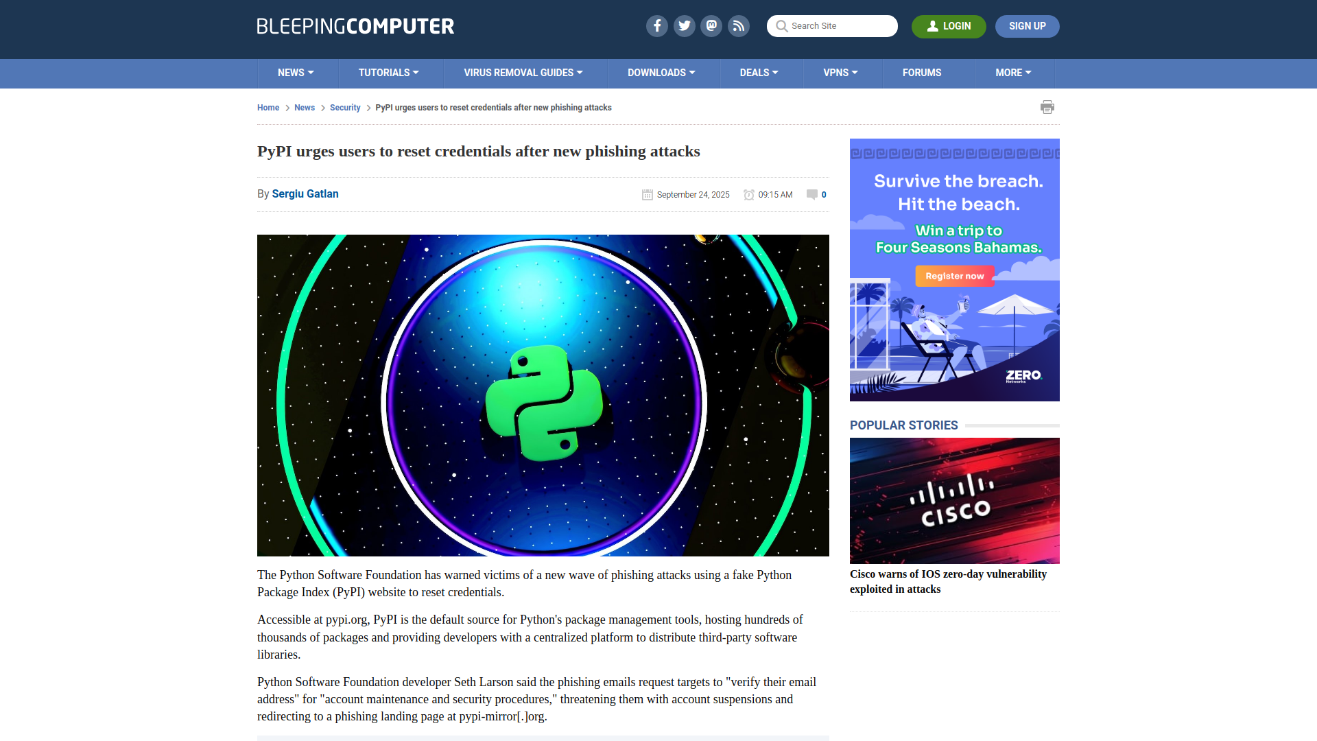 PyPI urges users to reset credentials after new phishing attacks