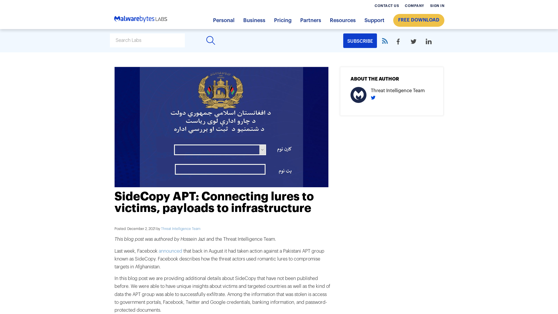 SideCopy APT: Connecting lures to victims, payloads to infrastructure