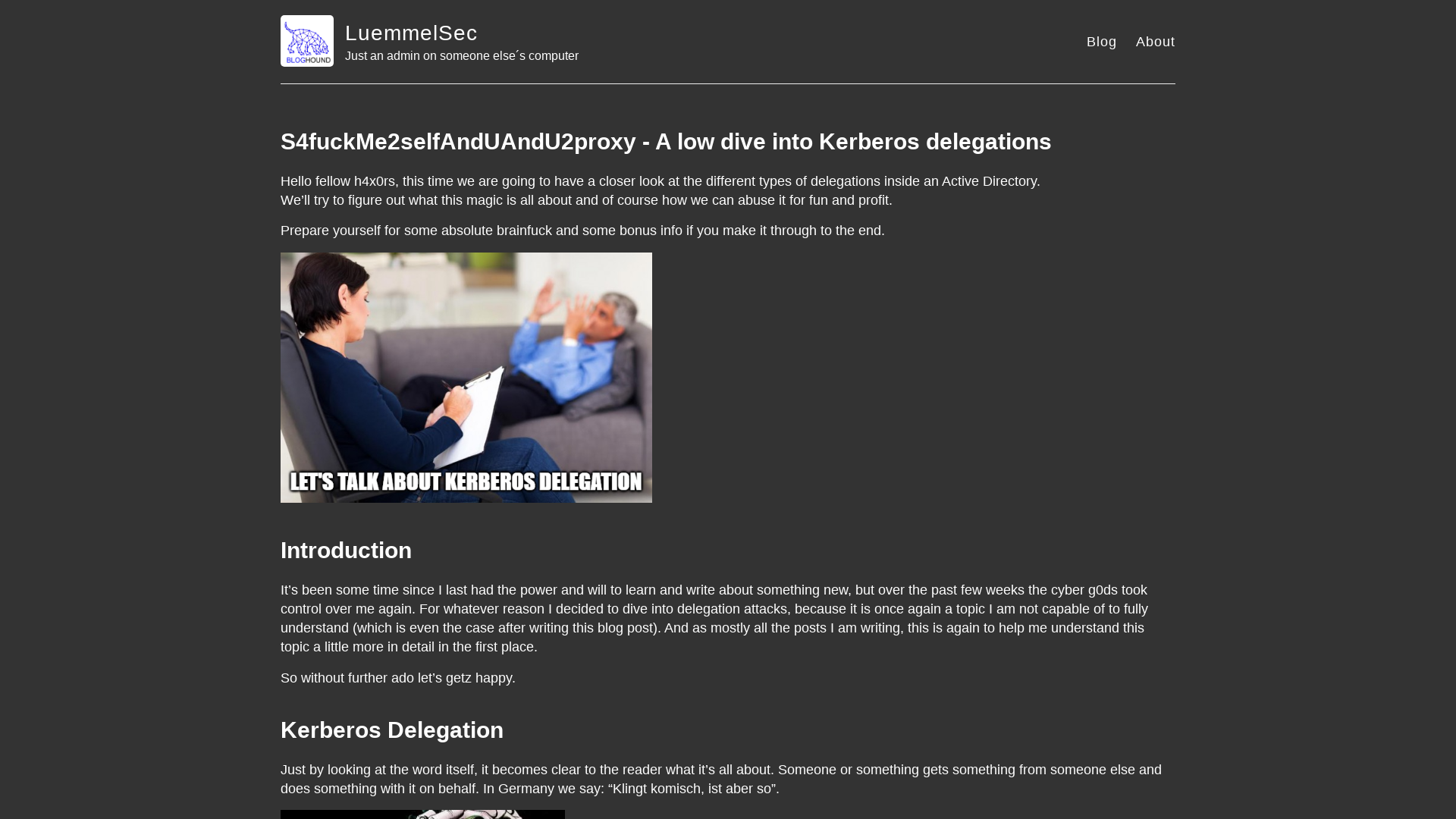 S4fuckMe2selfAndUAndU2proxy - A low dive into Kerberos delegations – LuemmelSec – Just an admin on someone else´s computer