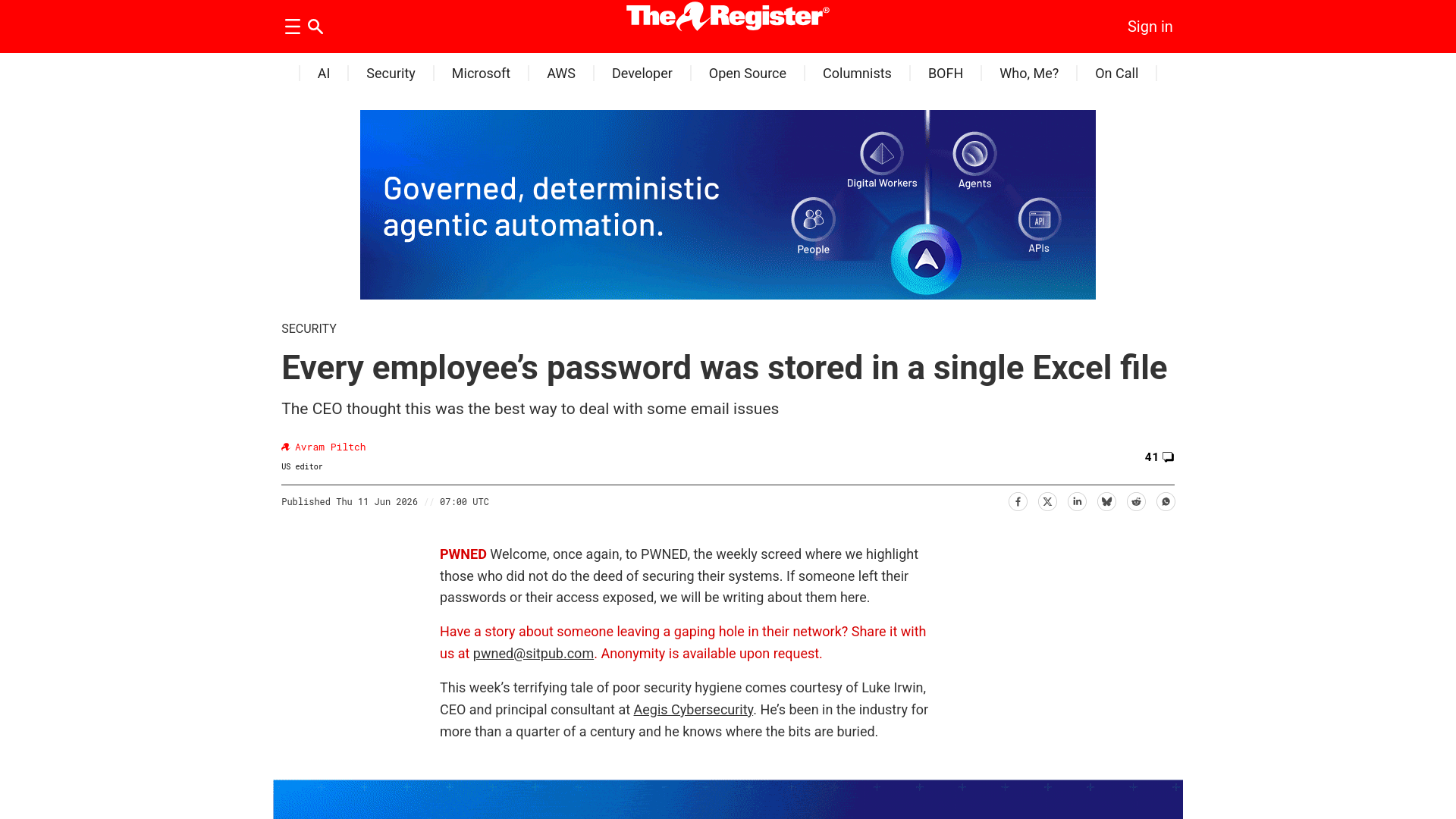 Every employee's password was stored in a single Excel file