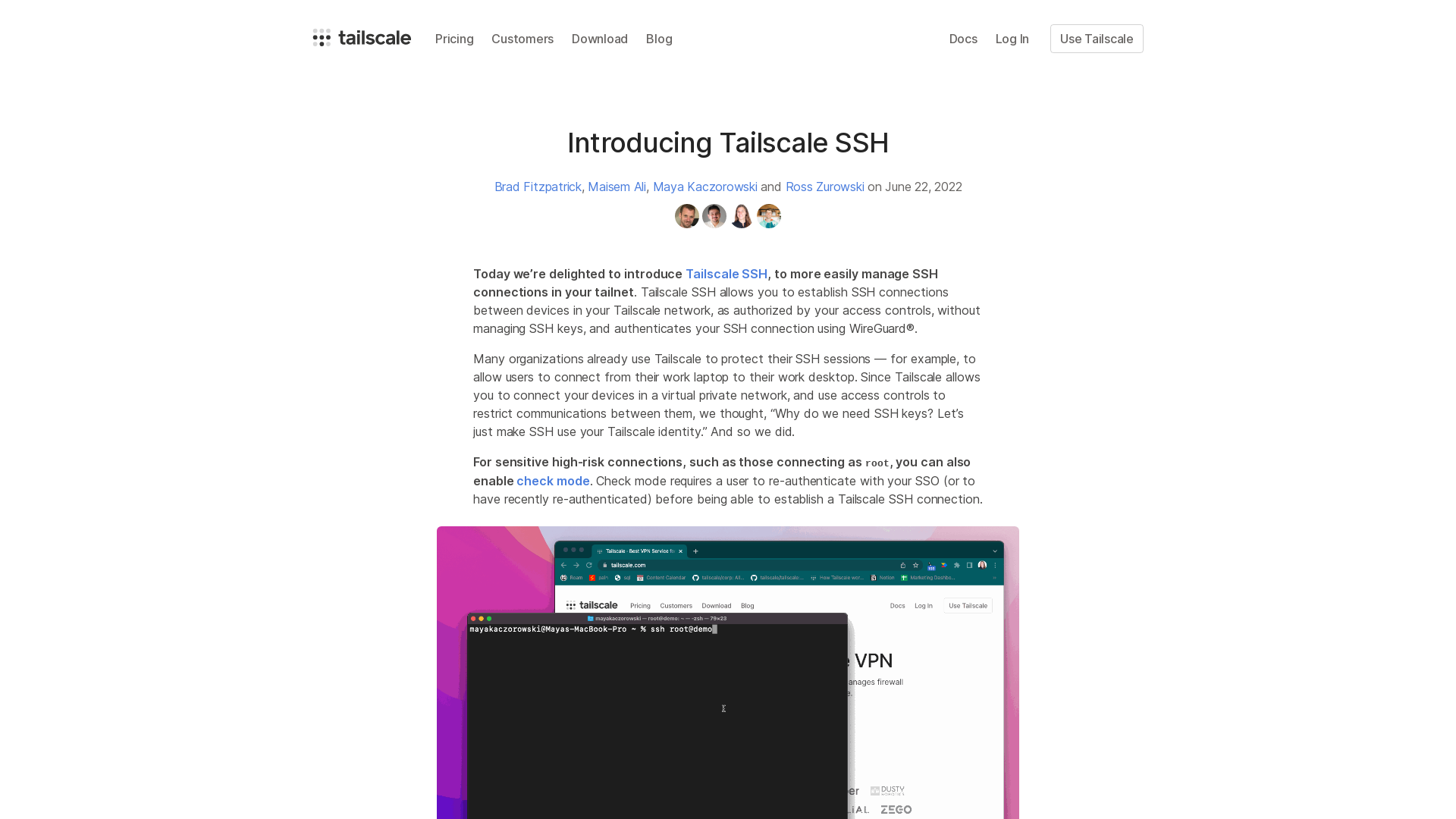 Introducing Tailscale SSH · Tailscale