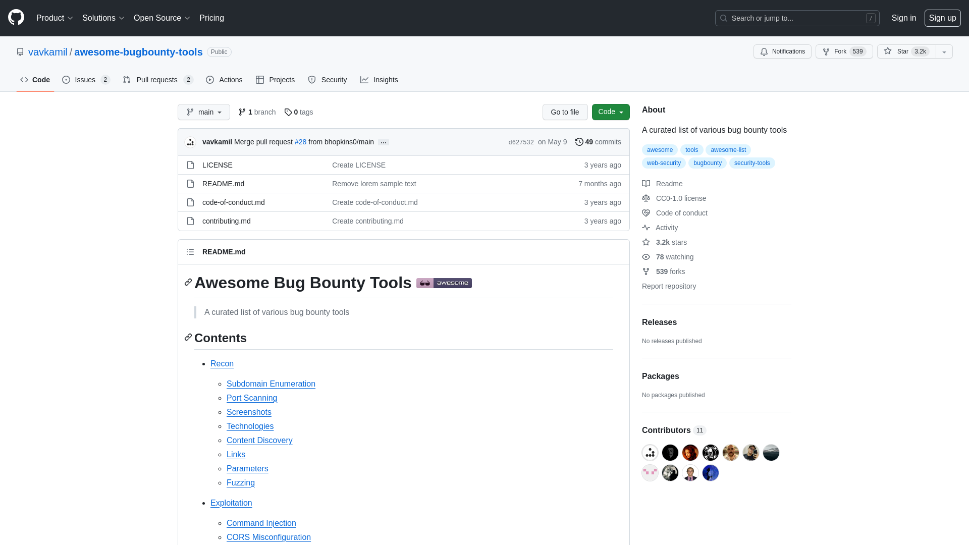 GitHub - vavkamil/awesome-bugbounty-tools: A curated list of various bug bounty tools